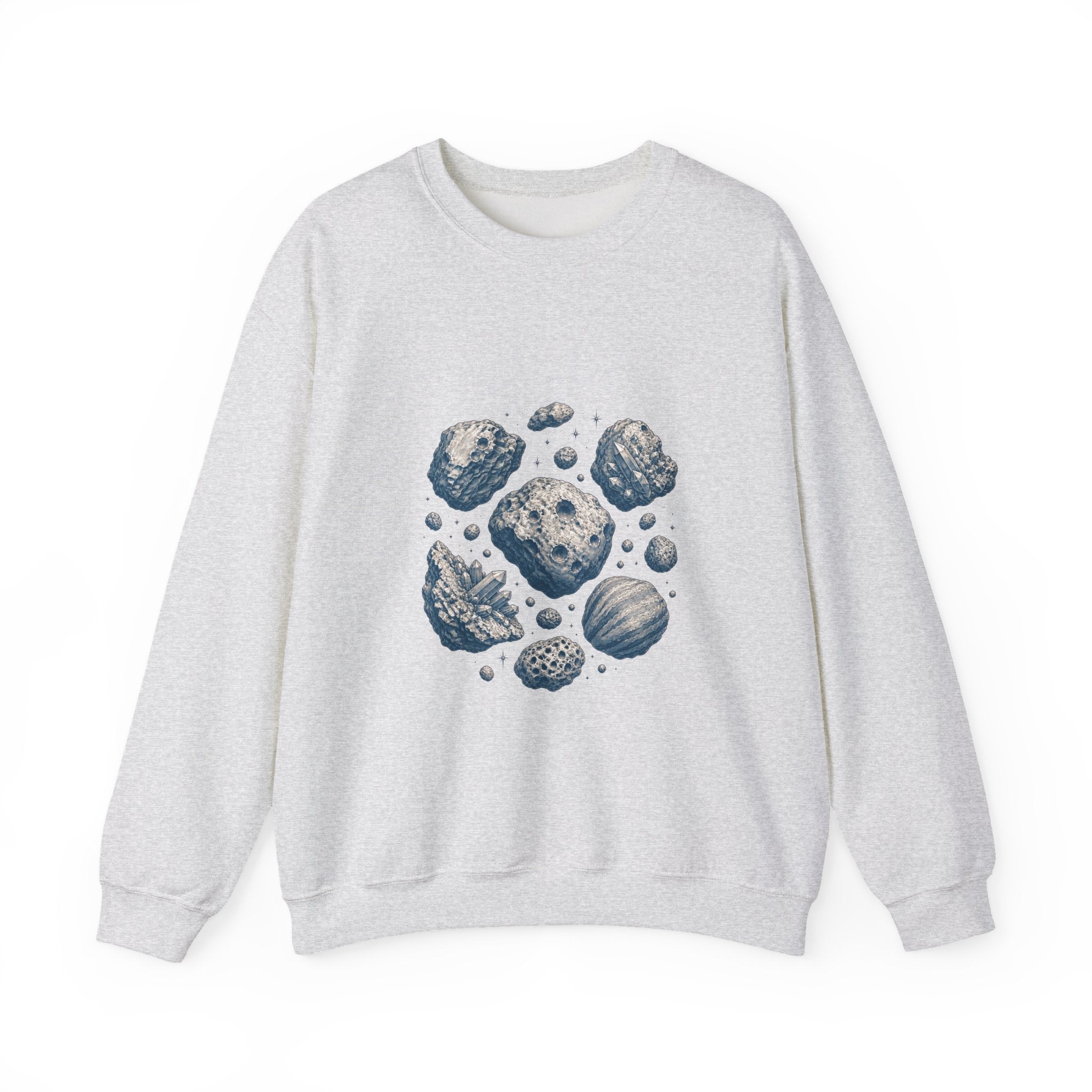 Matching Couple Sweatshirt - Comet & Asteroid Matching Couple Premium Fleece Sweatshirt Vintage Art His Hers Honeymoon Gift - Design B