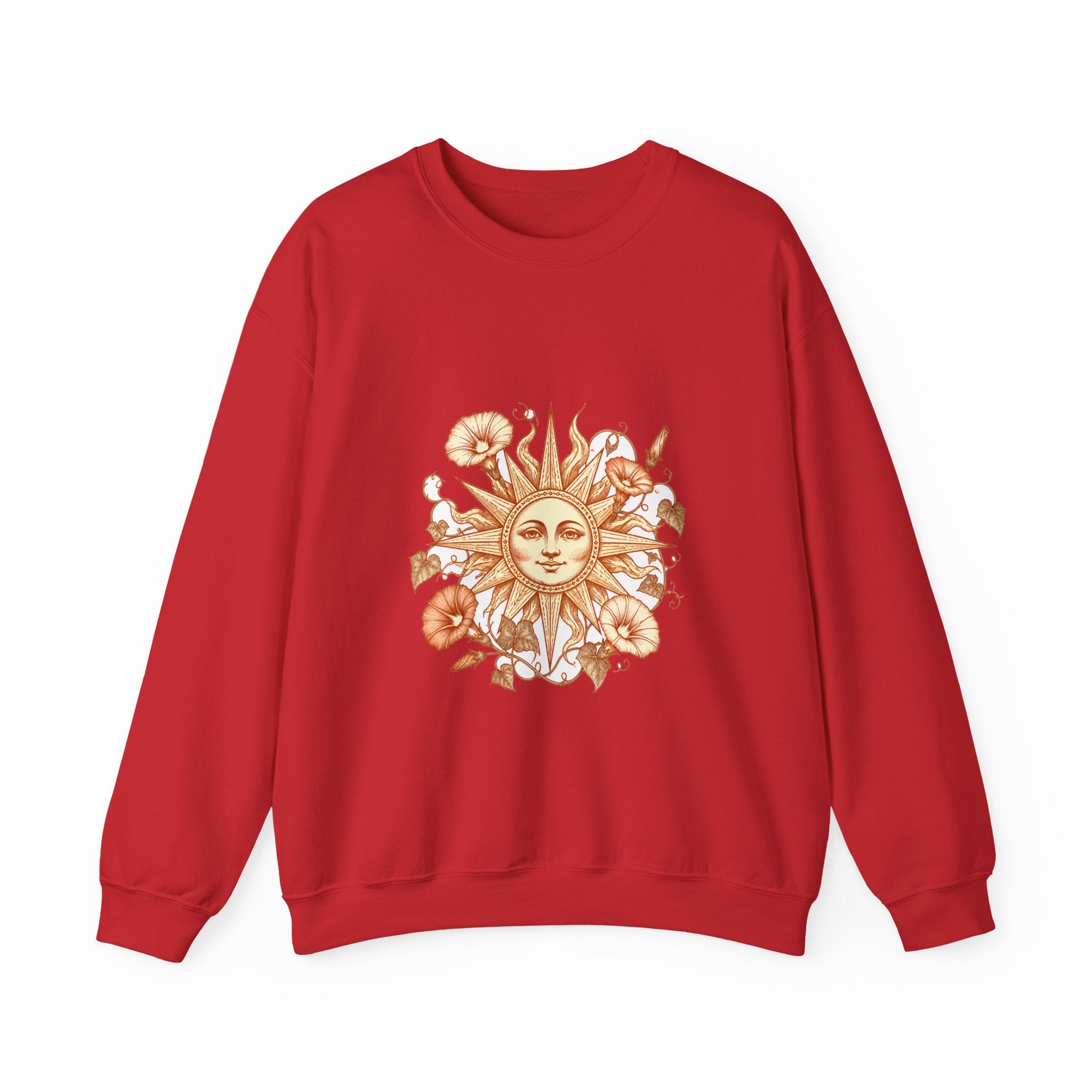 Matching Couple Sweatshirt - Sun & Moon Matching Couple Comfort Colors Crew Hand-Drawn Art His Hers Anniversary Gift - Design B