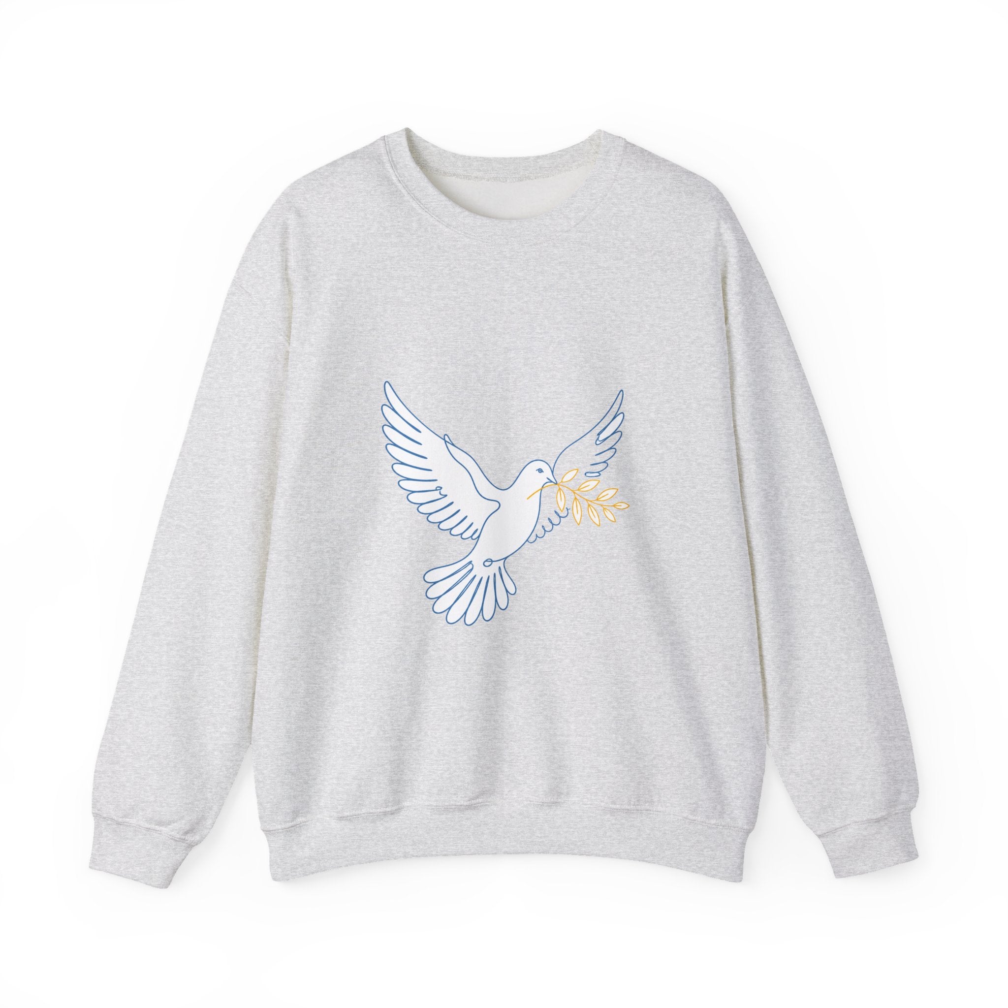 Matching Couple Sweatshirt - Wolf & Dove Matching Couple Crewneck Sweatshirt Minimalist Art His Hers Valentine Gift - Design B