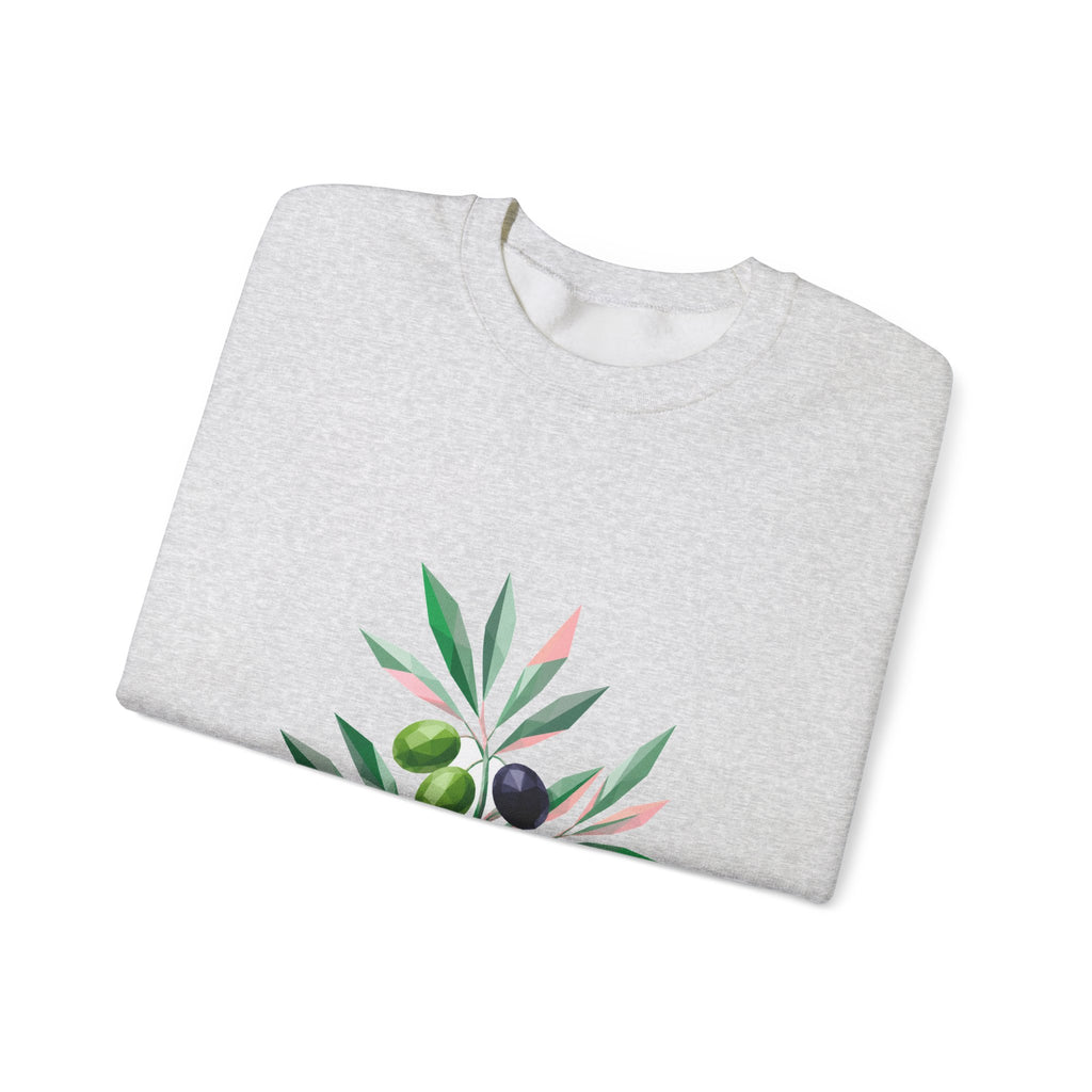 Matching Couple Sweatshirt - Olive Branch & Fig Matching Couple Comfort Colors Crew Geometric Art His Hers Love Gift - Design A