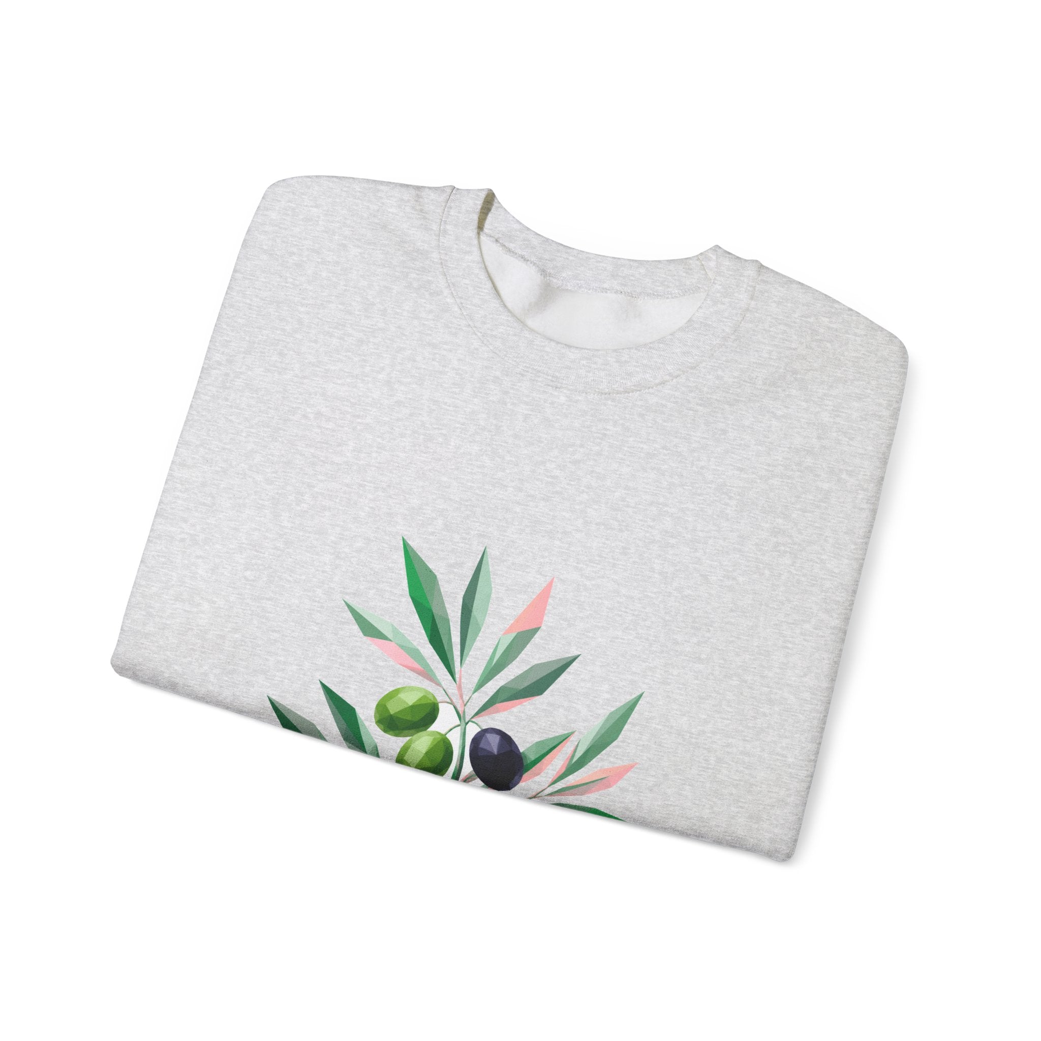 Matching Couple Sweatshirt - Olive Branch & Fig Matching Couple Comfort Colors Crew Geometric Art His Hers Love Gift - Design A