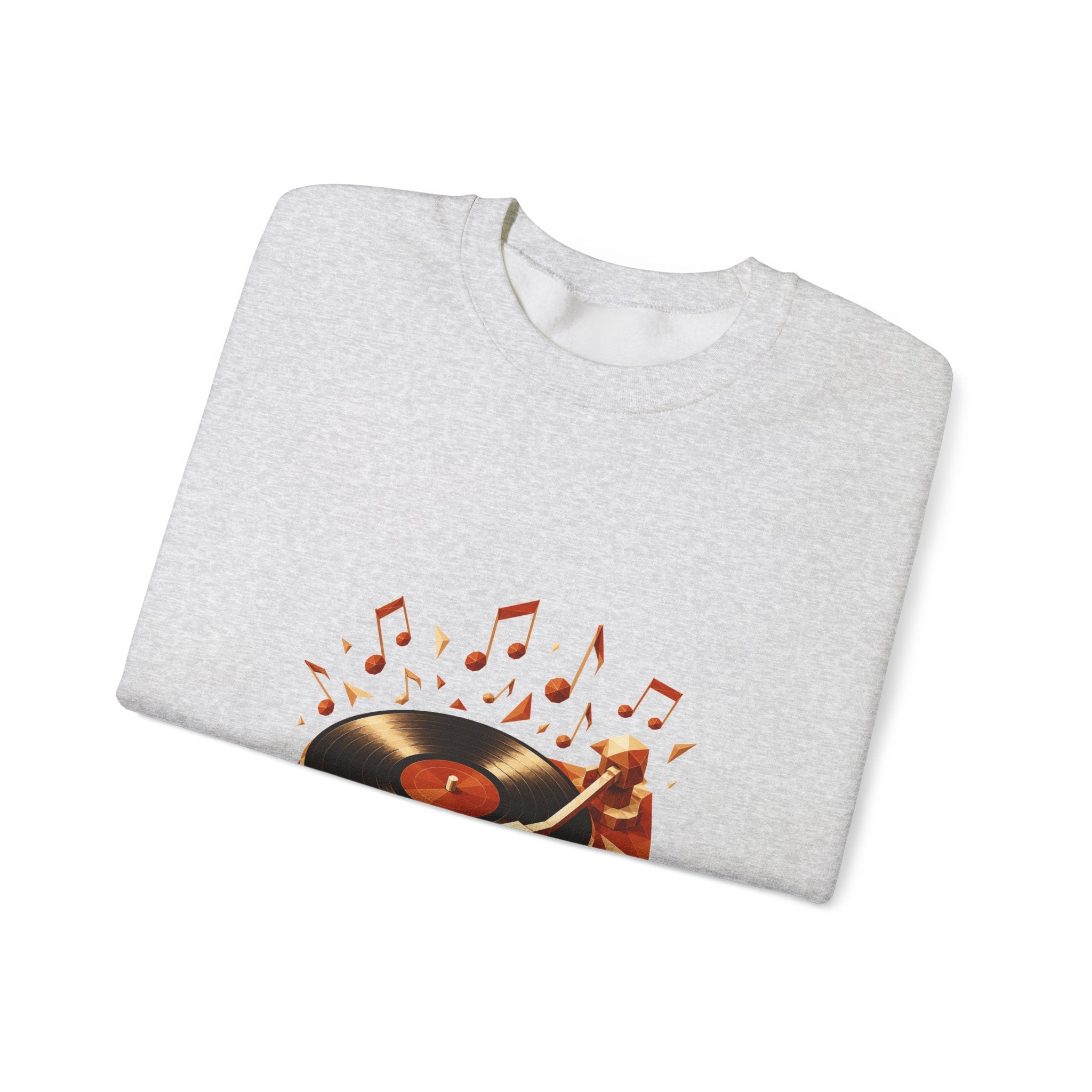 Matching Couple Sweatshirt - Vinyl & Cassette Matching Couple Premium Fleece Sweatshirt Geometric Art His Hers Love Gift - Design A