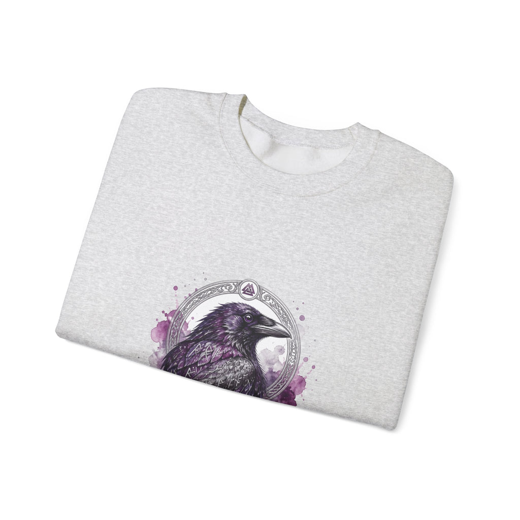 Matching Couple Sweatshirt - Huginn & Muninn Matching Couple Premium Fleece Sweatshirt Watercolor Art His Hers Birthday Gift - Design A