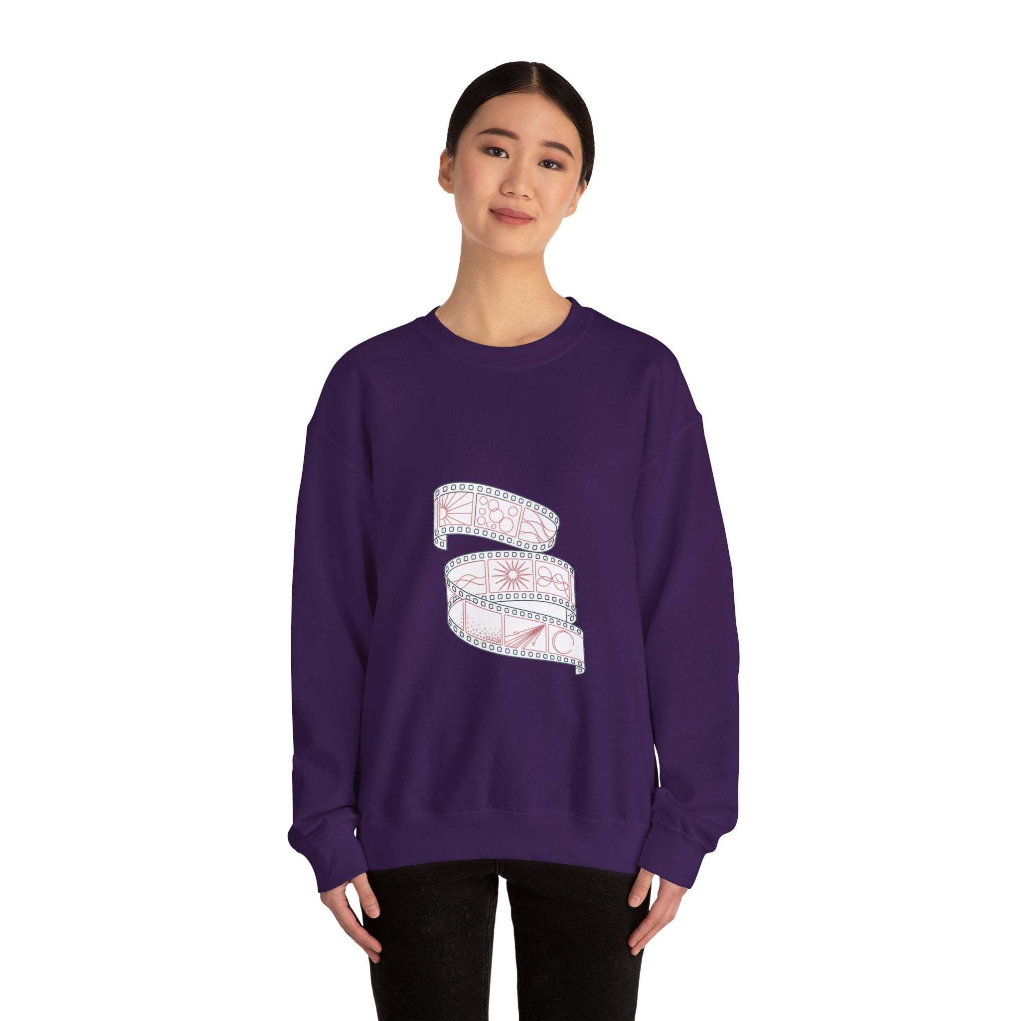 Matching Couple Sweatshirt - Camera & Film Matching Couple Comfort Colors Crew Minimalist Art His Hers Christmas Gift - Design B