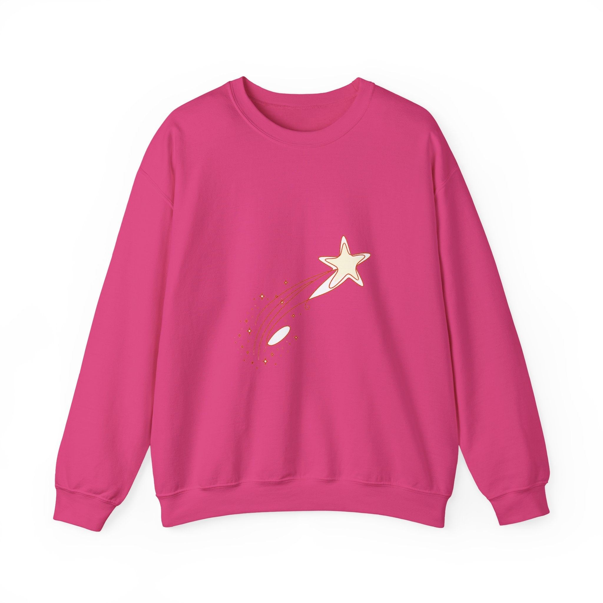 Matching Couple Sweatshirt - Shooting Star & North Star Matching Couple Comfort Colors Crew Minimalist Art His Hers Christmas Gift - Design A