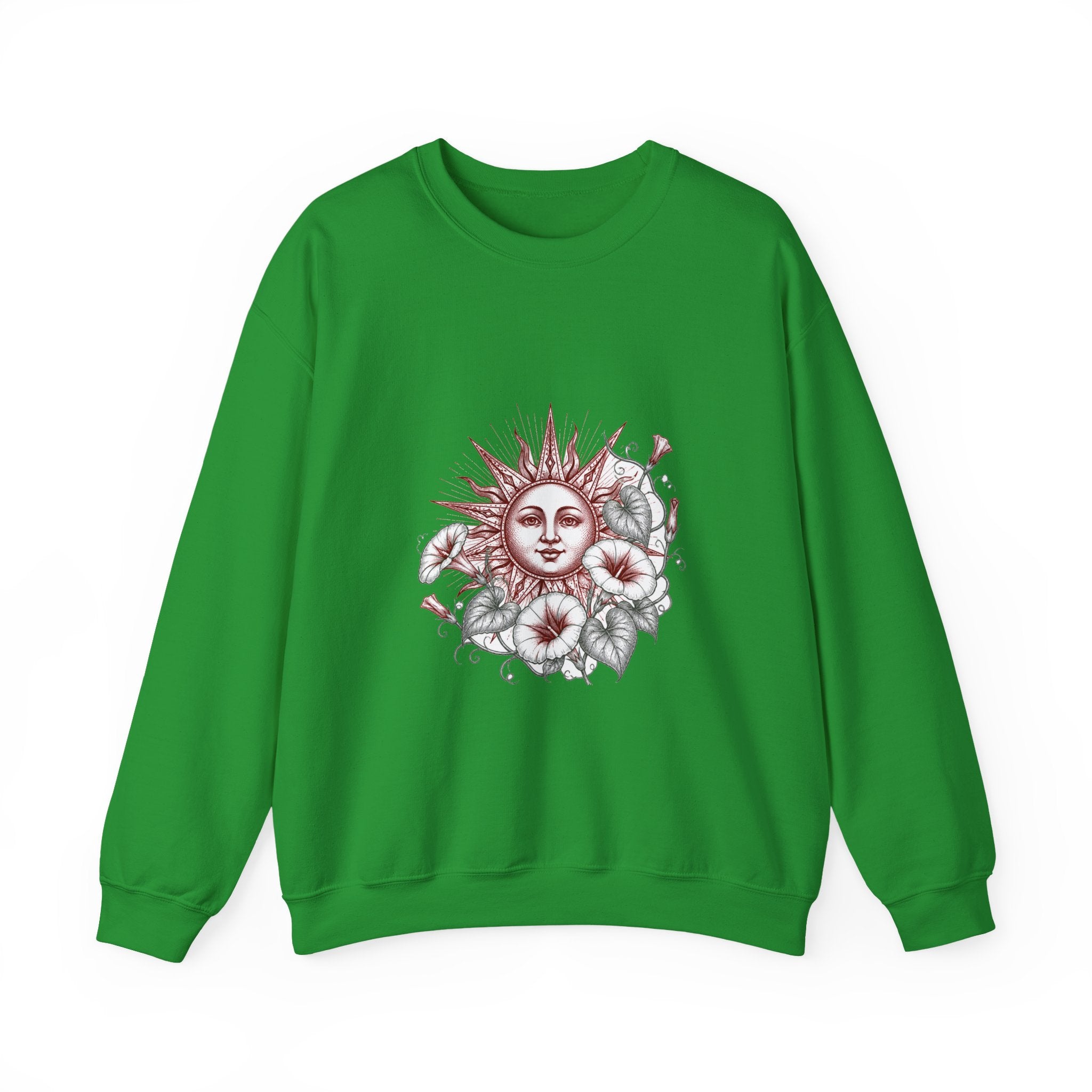 Matching Couple Sweatshirt - Sun & Moon Matching Couple Crewneck Sweatshirt Hand-Drawn Art His Hers Best Friend Gift - Design B