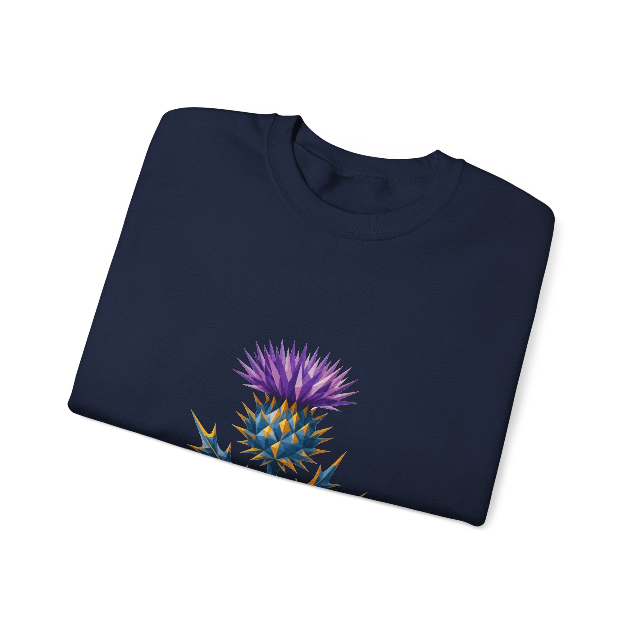 Matching Couple Sweatshirt - Lavender & Thistle Matching Couple Crewneck Sweatshirt Geometric Art His Hers Couple Gift - Design B