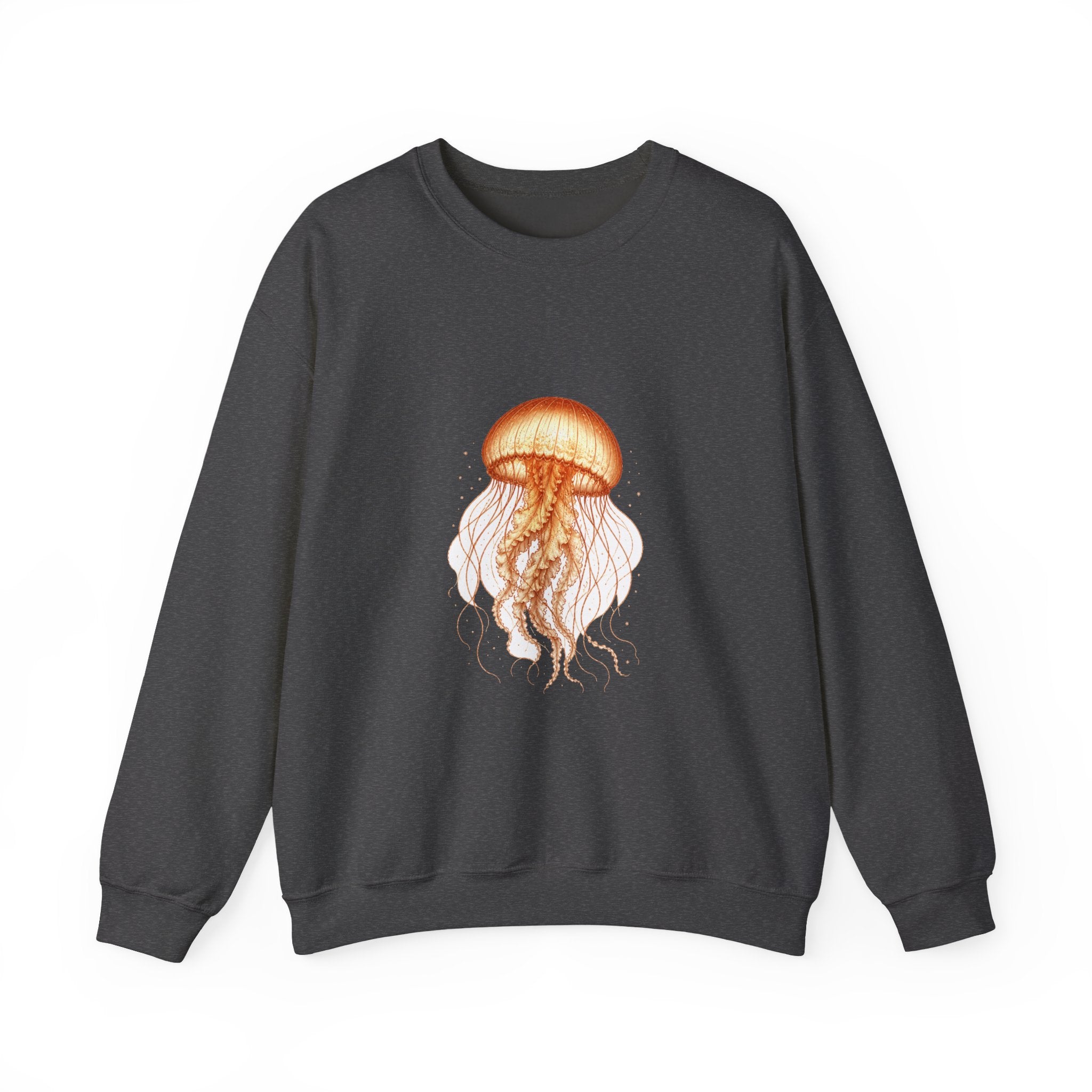 Matching Couple Sweatshirt - Octopus & Jellyfish Matching Couple Comfort Colors Crew Vintage Art His Hers Honeymoon Gift - Design B