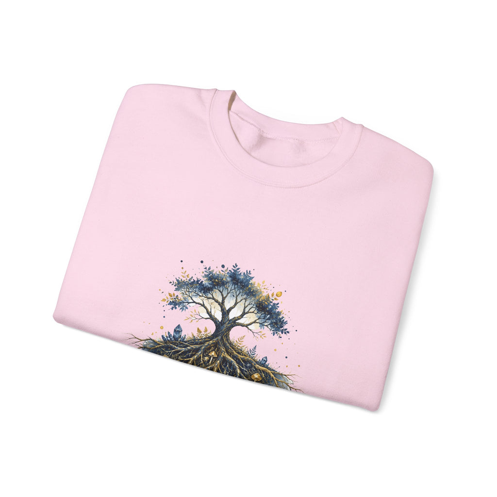 Matching Couple Sweatshirt - Ancient Oak & Deep Roots Matching Couple Premium Fleece Sweatshirt Watercolor Art His Hers Birthday Gift - Design B