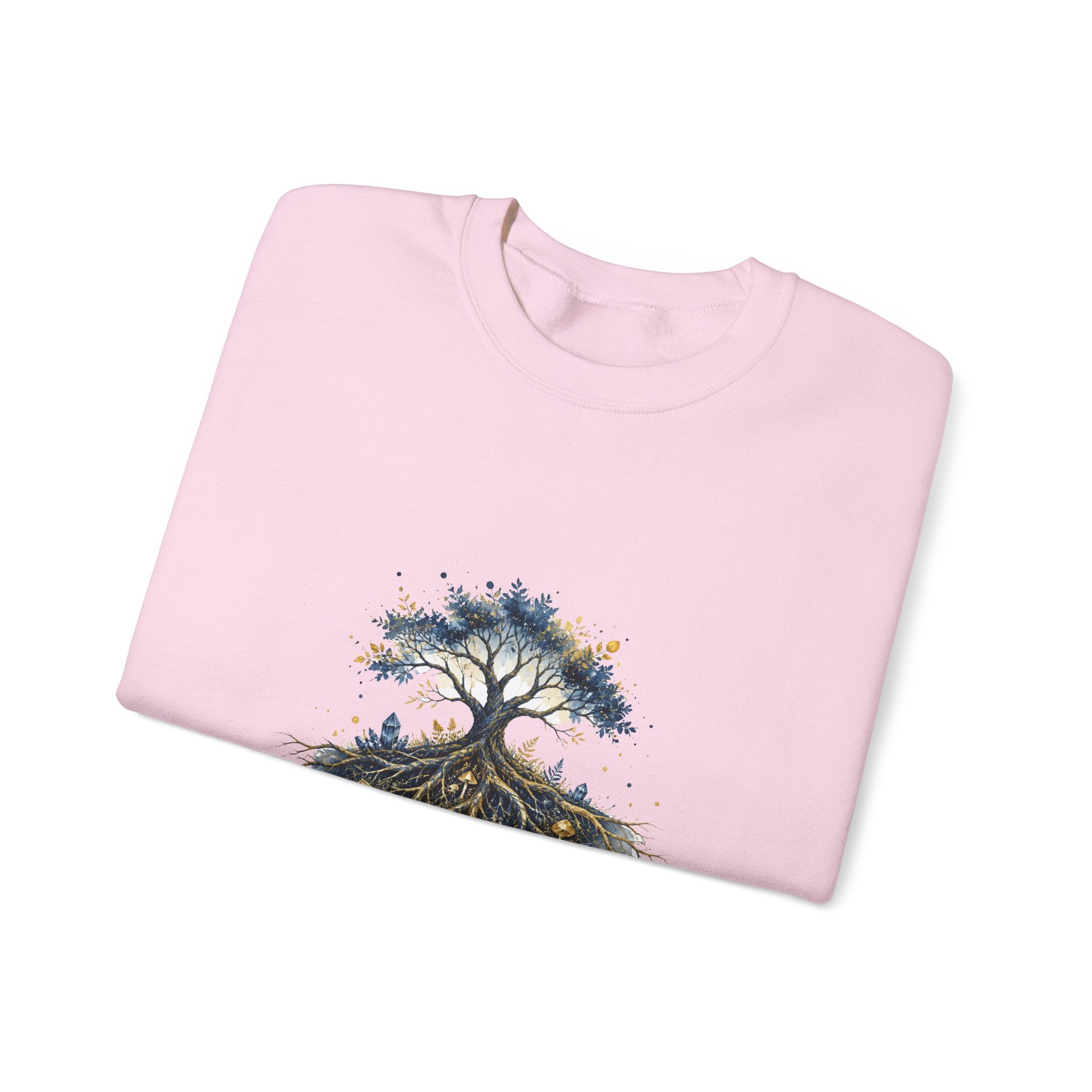 Matching Couple Sweatshirt - Ancient Oak & Deep Roots Matching Couple Premium Fleece Sweatshirt Watercolor Art His Hers Birthday Gift - Design B