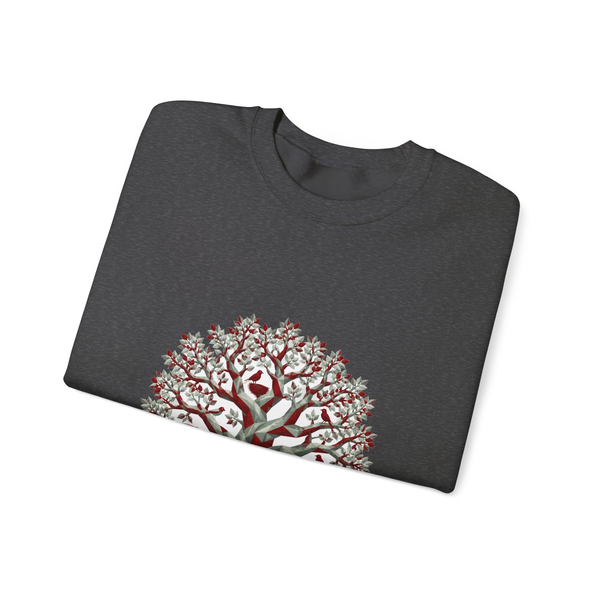 Matching Couple Sweatshirt - Ancient Oak & Deep Roots Matching Couple Comfort Colors Crew Geometric Art His Hers Love Gift - Design A