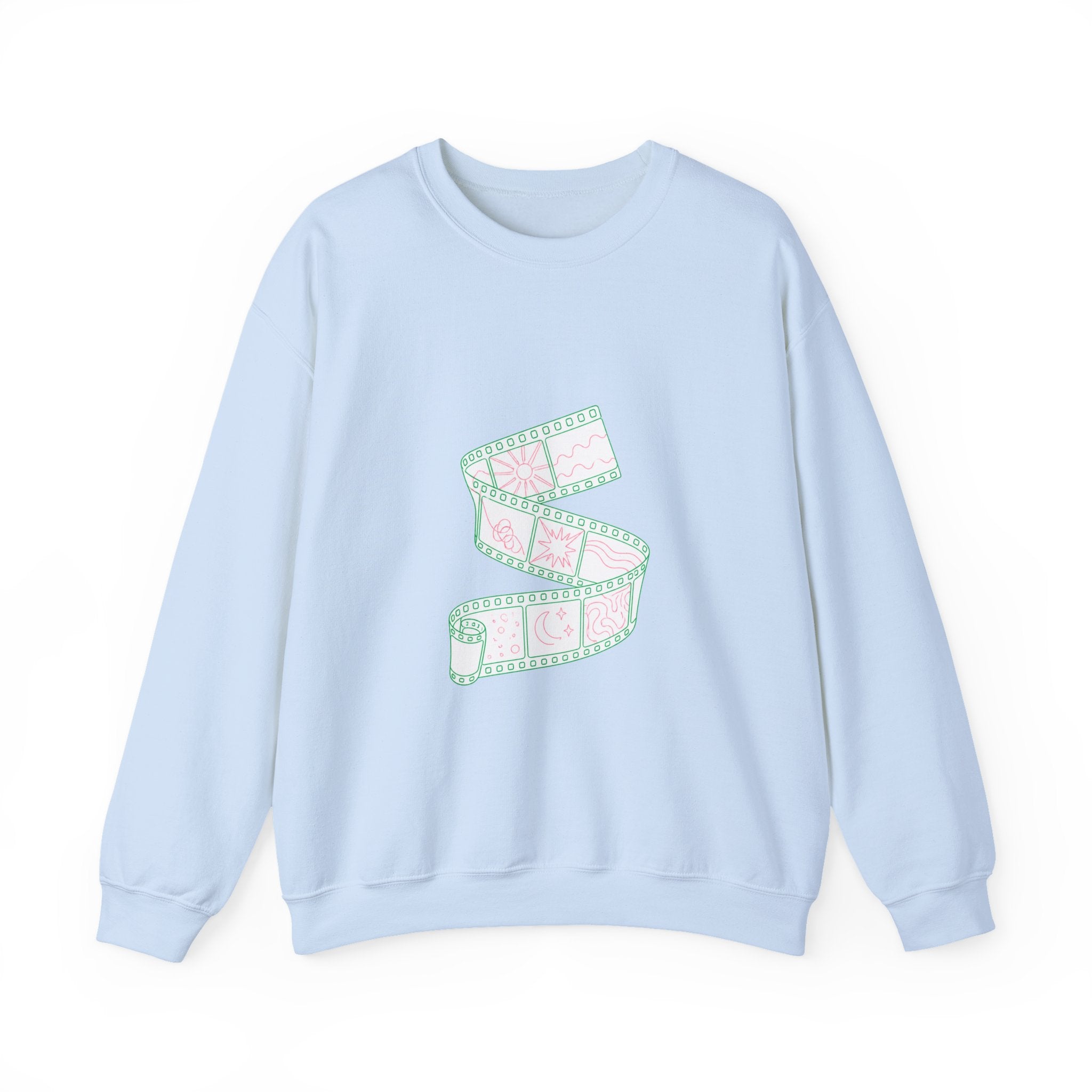 Matching Couple Sweatshirt - Camera & Film Matching Couple Crewneck Sweatshirt Minimalist Art His Hers Valentine Gift - Design B