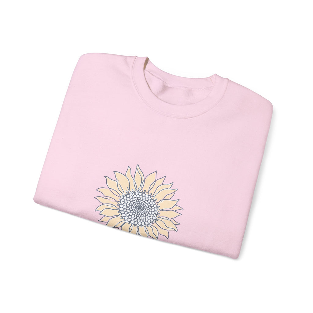 Matching Couple Sweatshirt - Sunflower & Moonflower Matching Couple Premium Fleece Sweatshirt Minimalist Art His Hers Christmas Gift - Design A