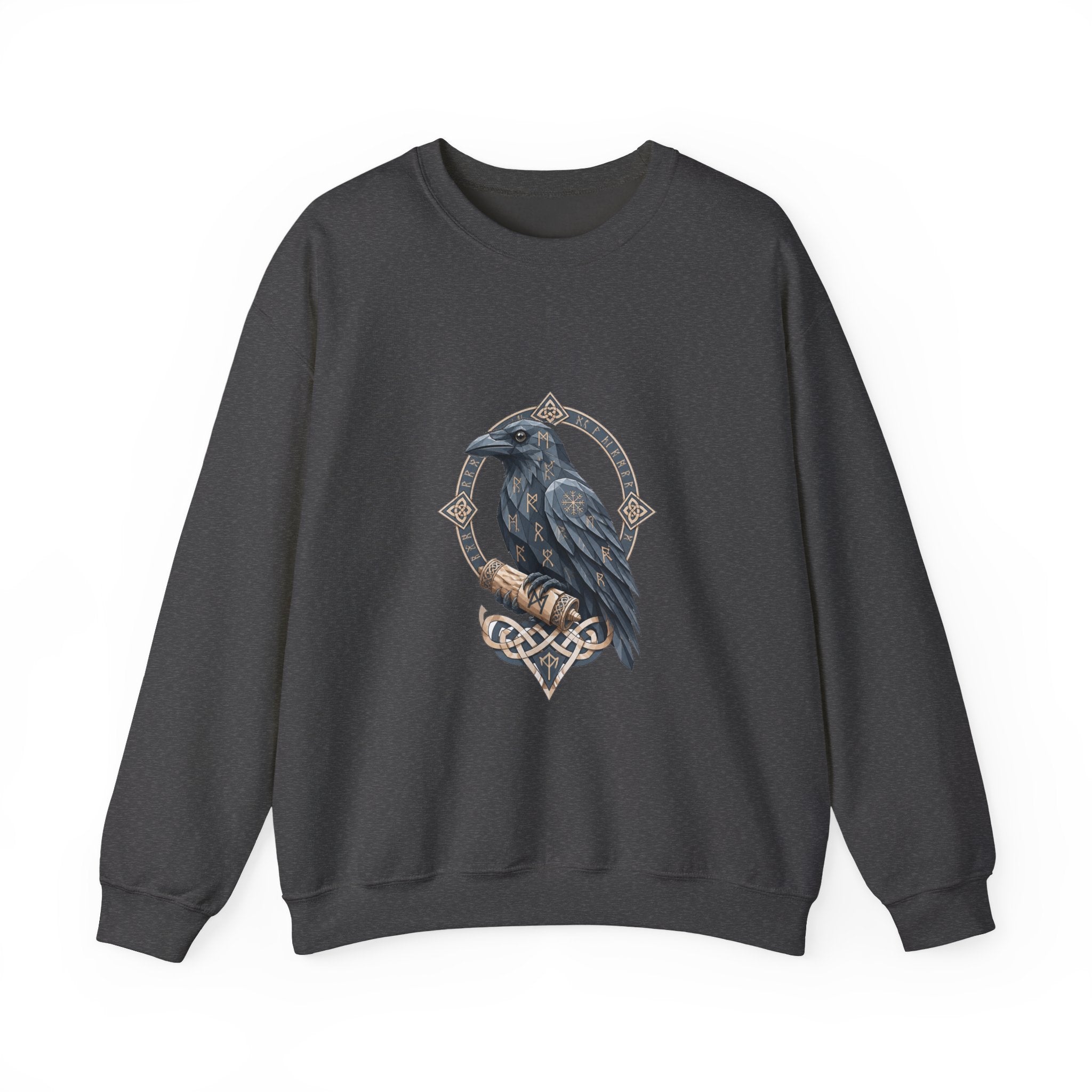 Matching Couple Sweatshirt - Huginn & Muninn Matching Couple Premium Fleece Sweatshirt Geometric Art His Hers Love Gift - Design B