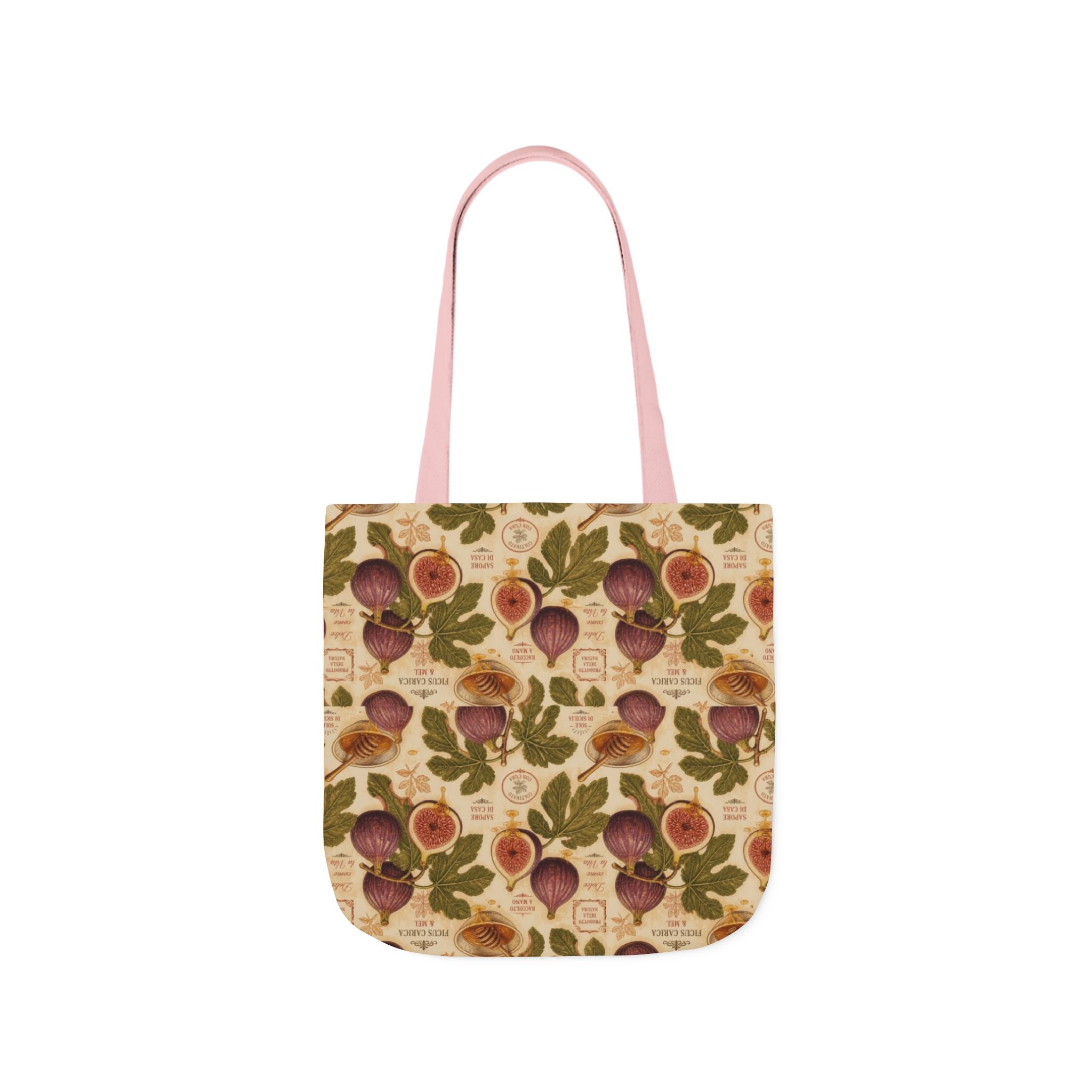 Ripe Figs Canvas Tote Bag Mediterranean Kitchen Botanical Design Italian Cottagecore Gift