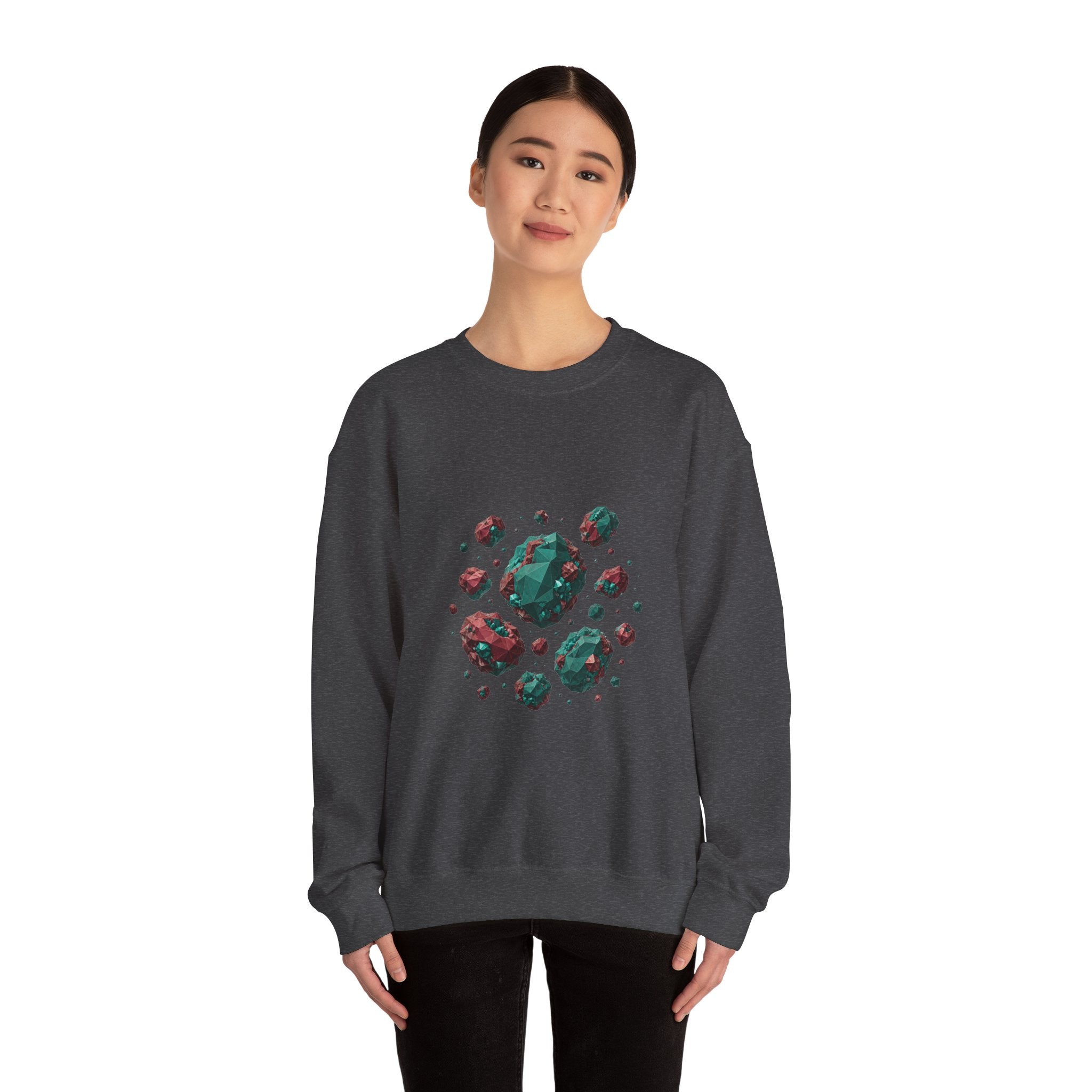 Matching Couple Sweatshirt - Comet & Asteroid Matching Couple Comfort Colors Crew Geometric Art His Hers Love Gift - Design B