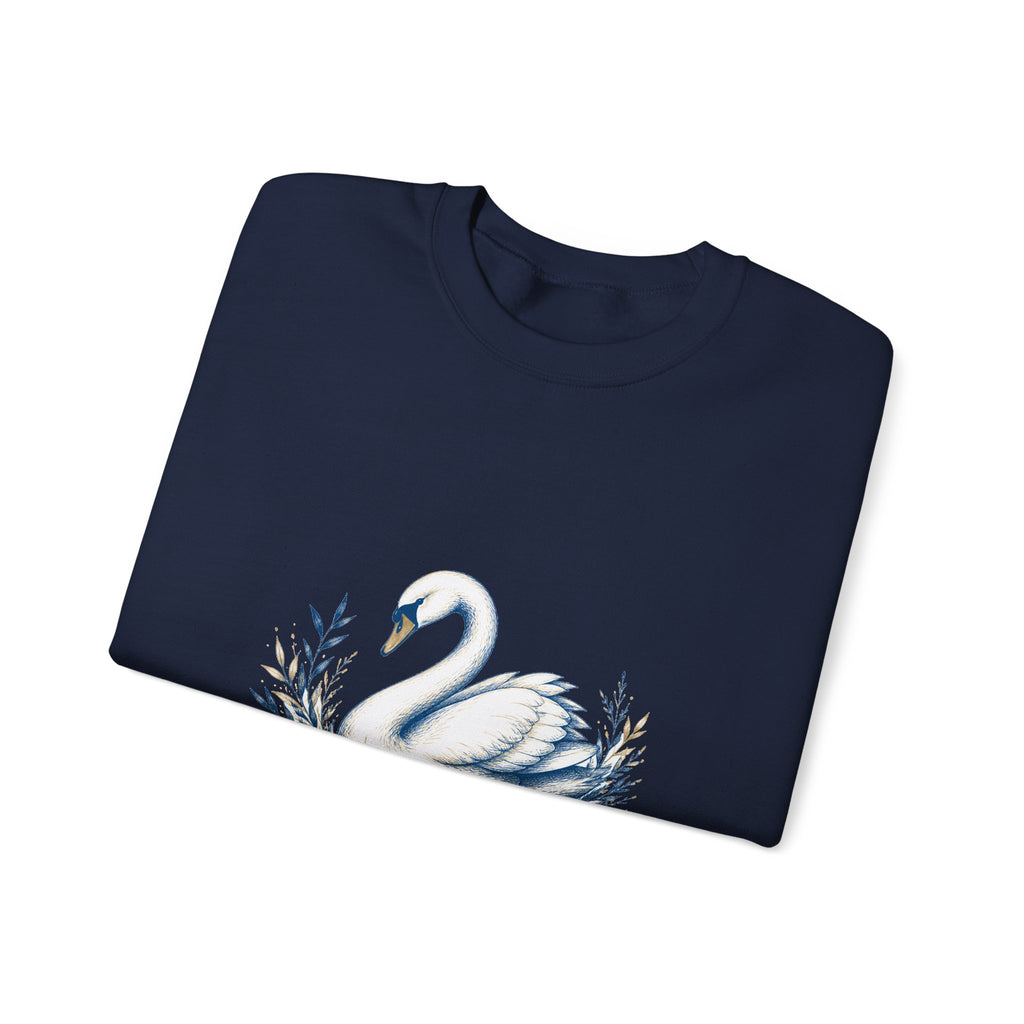 Matching Couple Sweatshirt - Raven & Swan Matching Couple Crewneck Sweatshirt Hand-Drawn Art His Hers Best Friend Gift - Design B