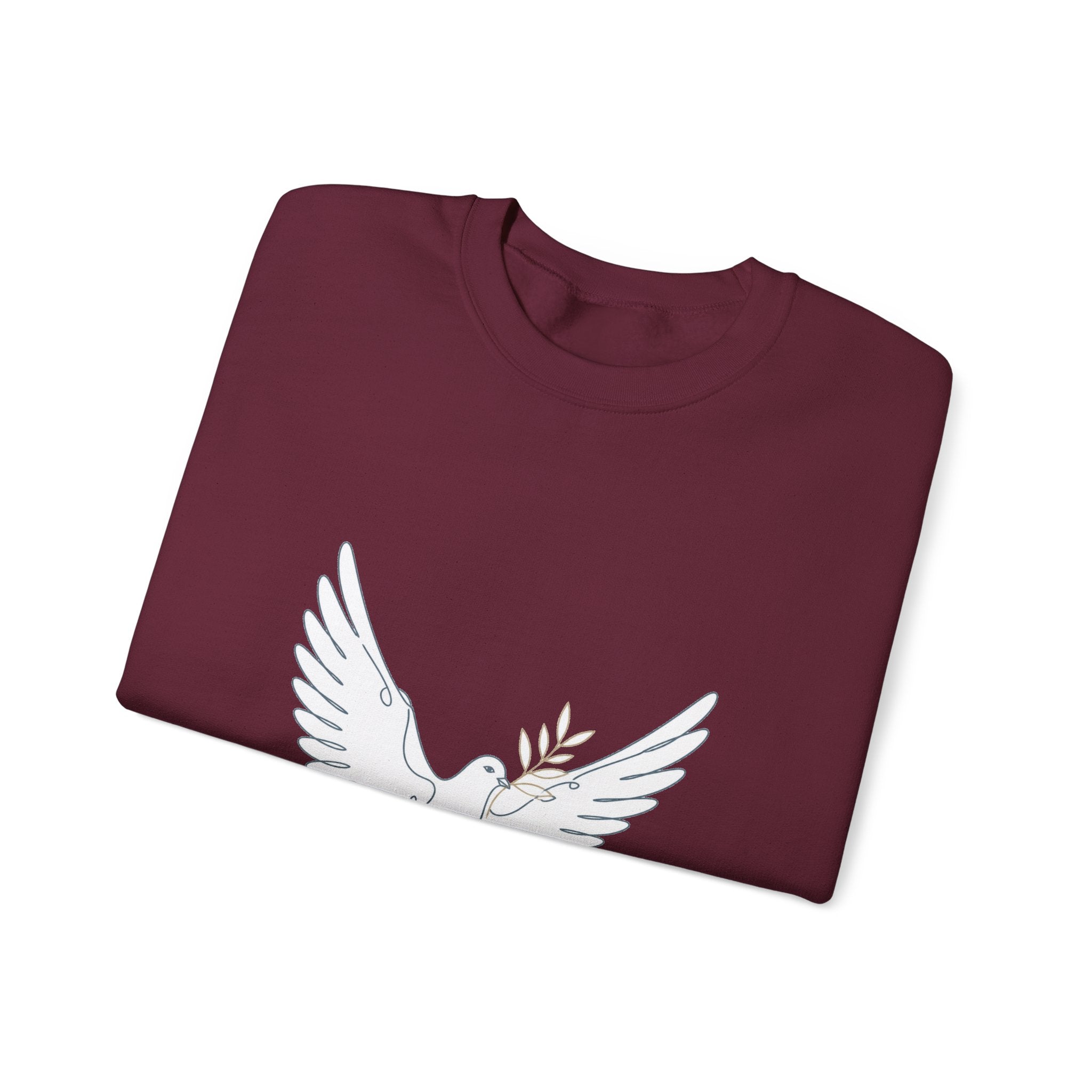Matching Couple Sweatshirt - Wolf & Dove Matching Couple Comfort Colors Crew Minimalist Art His Hers Christmas Gift - Design B