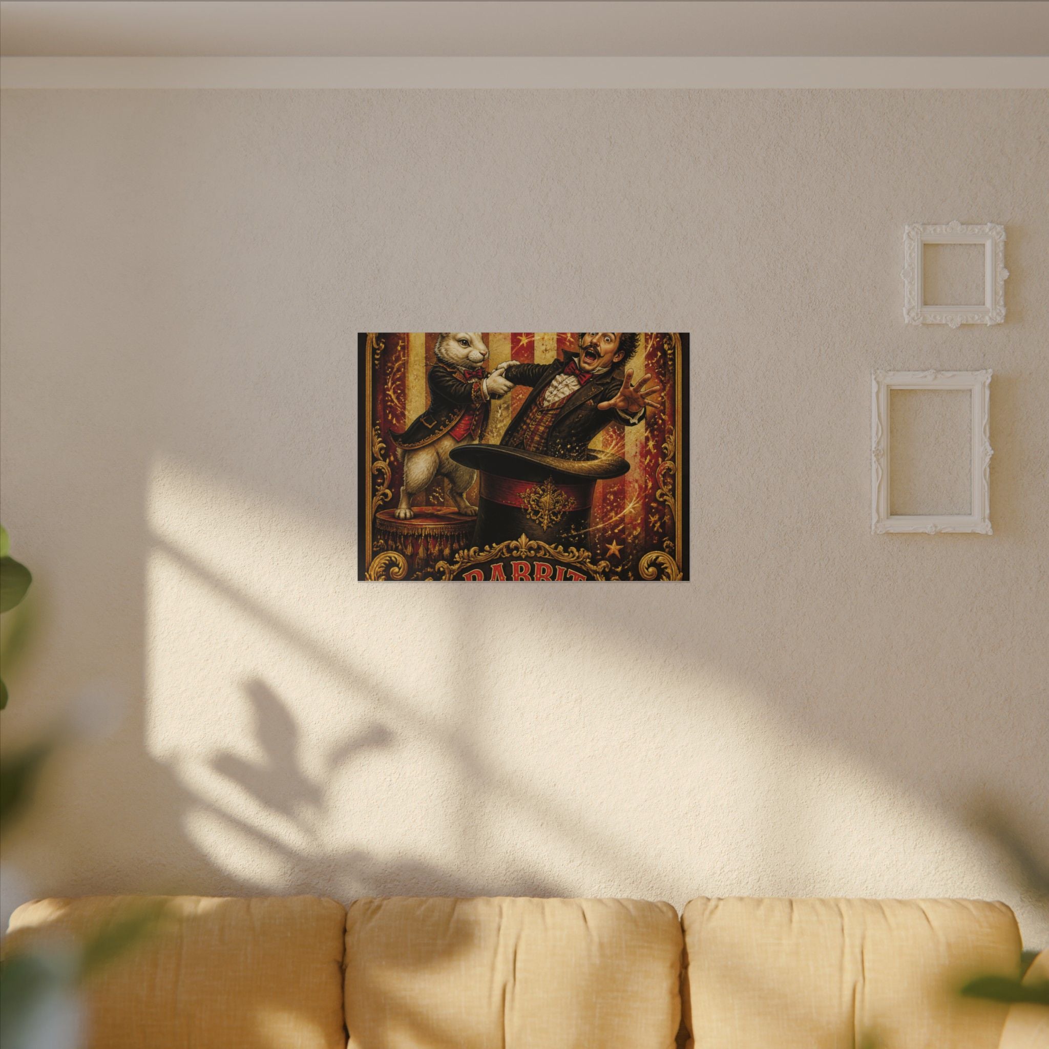 Magic Hat Rabbit Wall Art Canvas 24×36 Baroque Studio Decor Maximalist Print