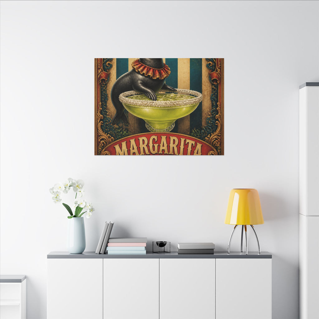 Margarita Balancing Seal Wall Art Canvas 24×36 Baroque Studio Decor Maximalist Print