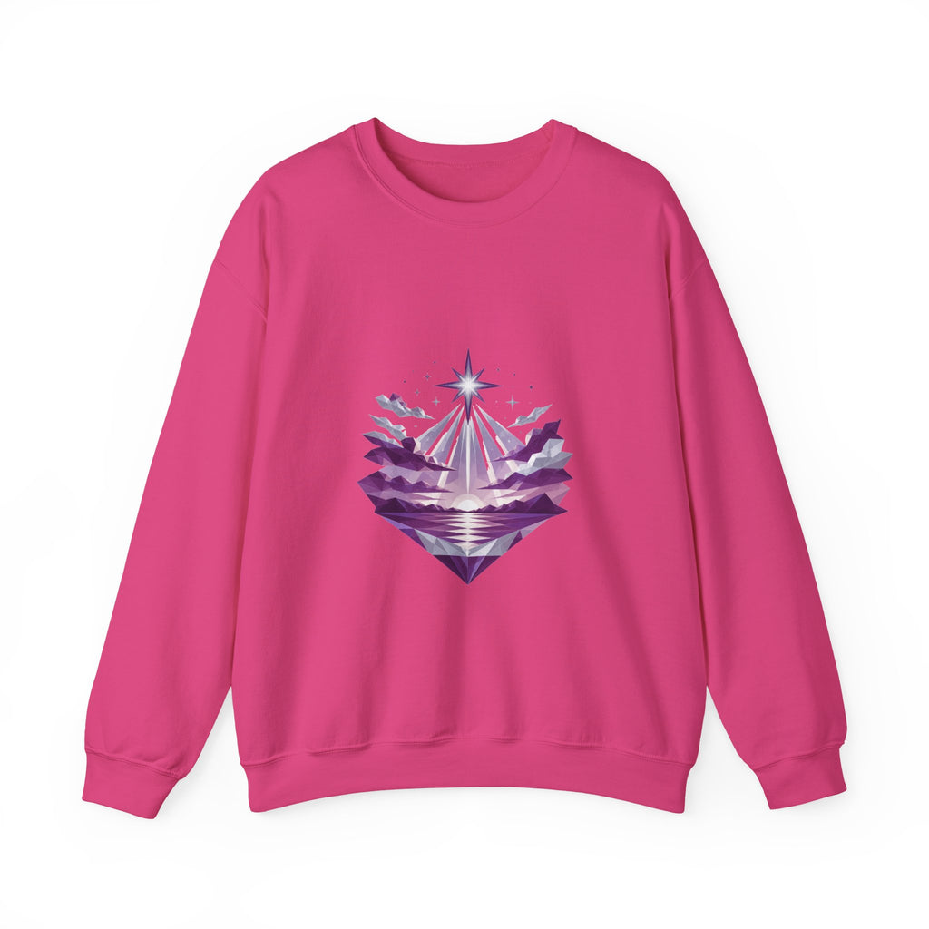 Matching Couple Sweatshirt - Evening & Morning Star Matching Couple Crewneck Sweatshirt Geometric Art His Hers Couple Gift - Design A