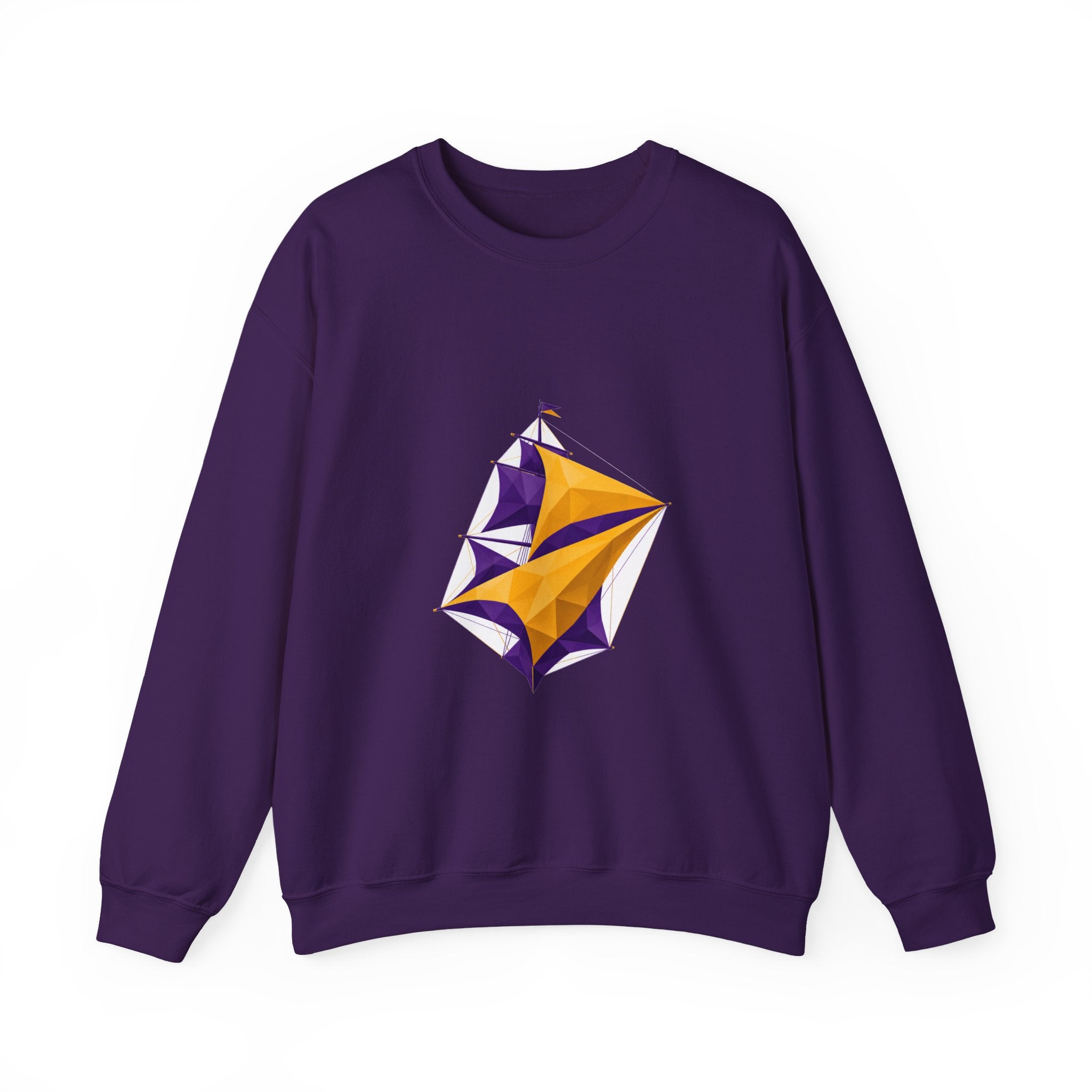 Matching Couple Sweatshirt - Anchor & Sail Matching Couple Crewneck Sweatshirt Geometric Art His Hers Couple Gift - Design B