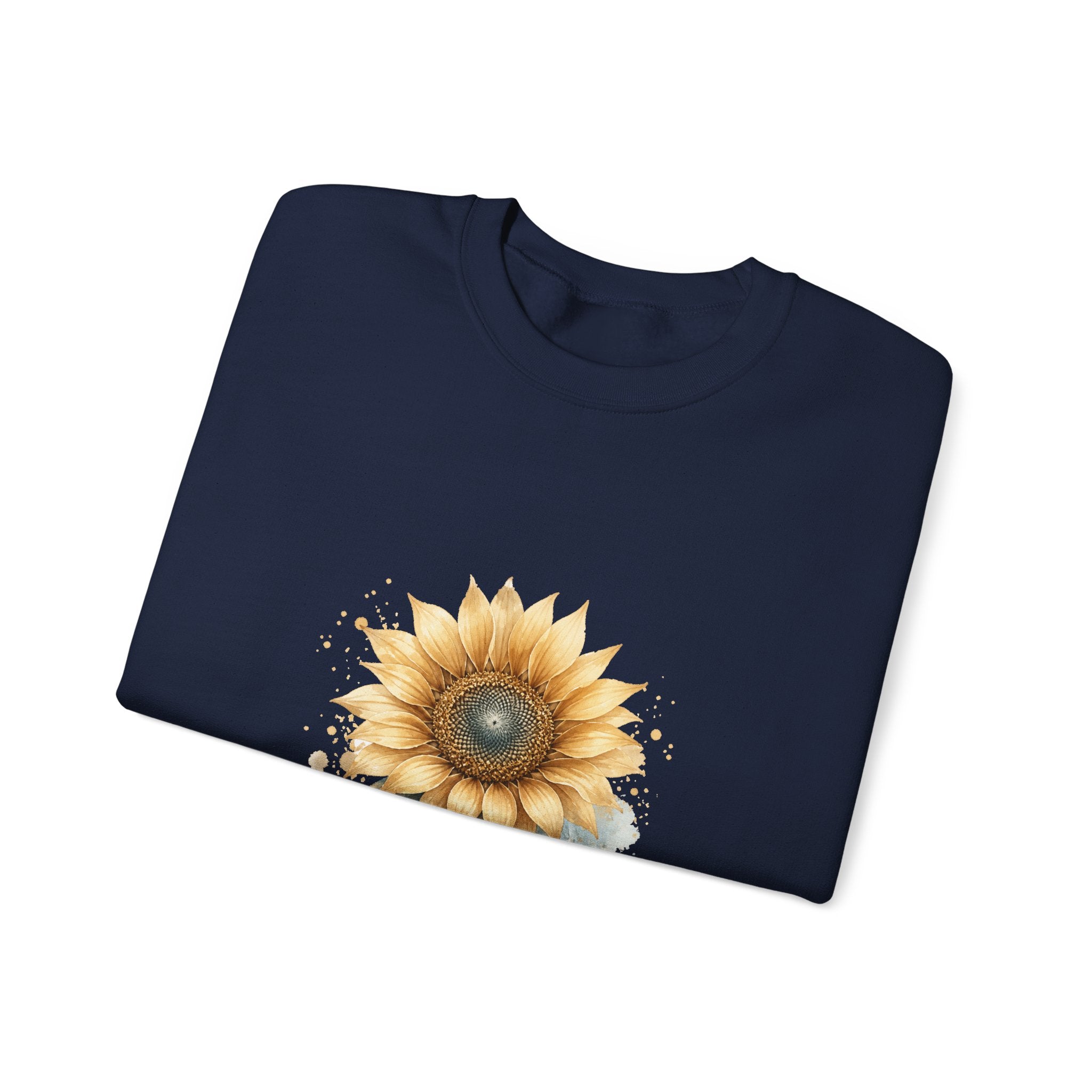 Matching Couple Sweatshirt - Sunflower & Moonflower Matching Couple Comfort Colors Crew Watercolor Art His Hers Birthday Gift - Design A