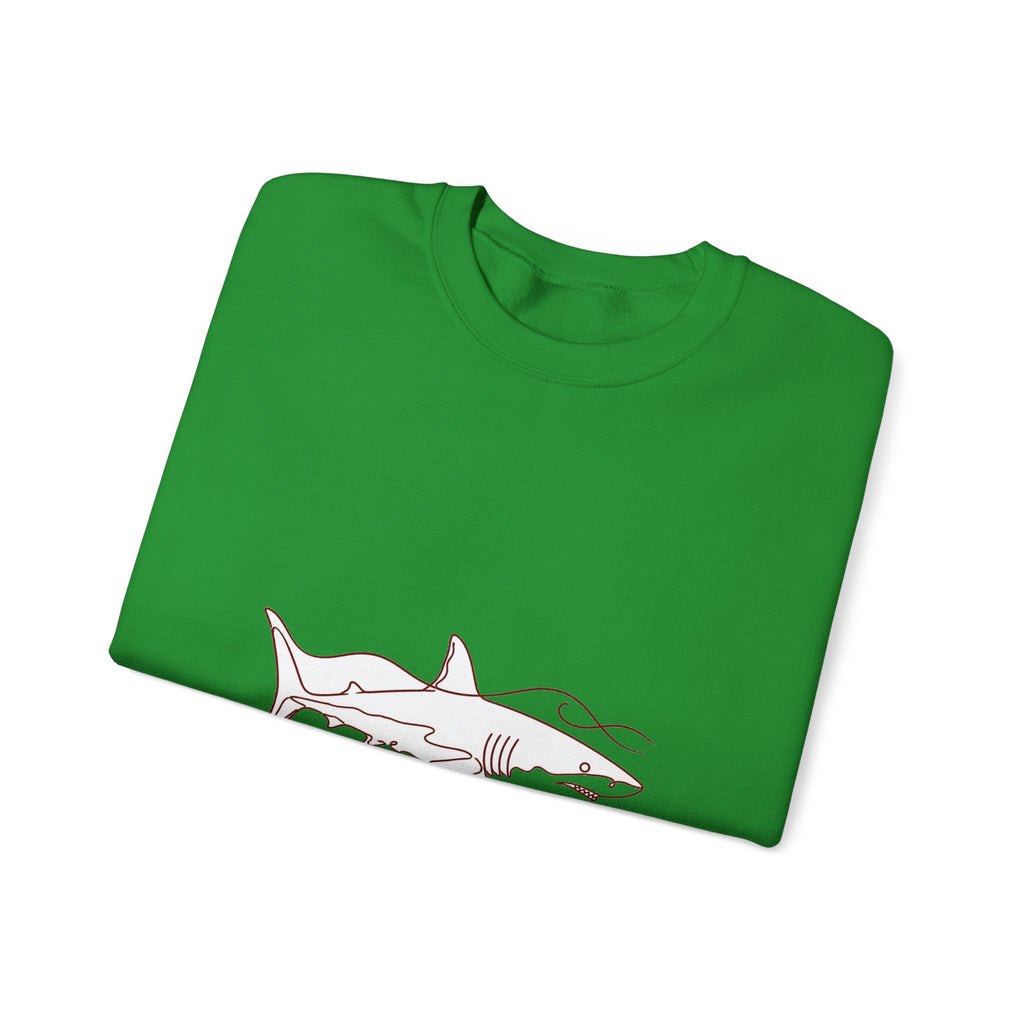 Matching Couple Sweatshirt - Shark & Dolphin Matching Couple Comfort Colors Crew Minimalist Art His Hers Christmas Gift - Design A