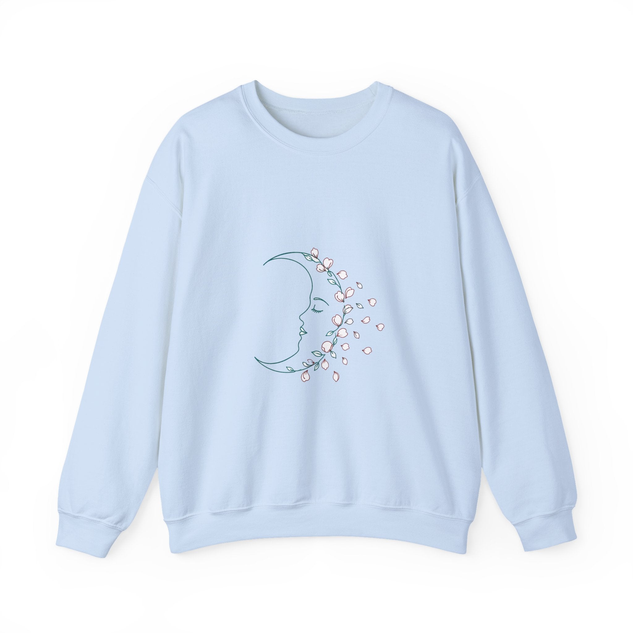 Matching Couple Sweatshirt - Waxing & Waning Moon Matching Couple Premium Fleece Sweatshirt Minimalist Art His Hers Christmas Gift - Design B