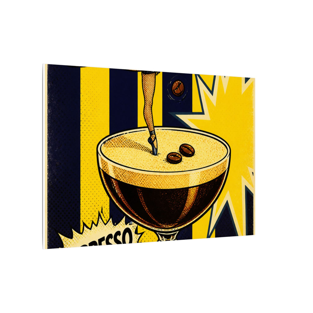 Espresso Martini Acrobat Wall Art Canvas 16×20 Pop Art Living Room Decor Maximalist Print