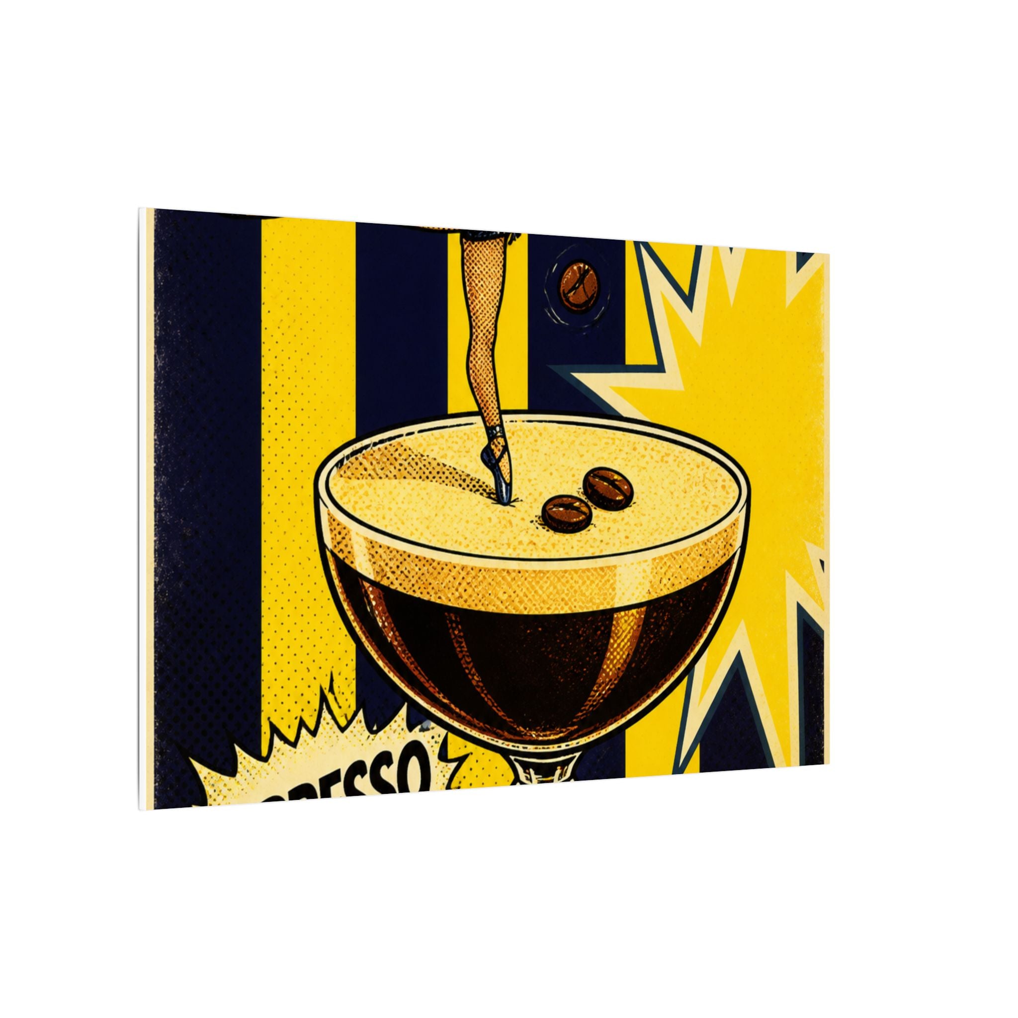 Espresso Martini Acrobat Wall Art Canvas 16×20 Pop Art Living Room Decor Maximalist Print