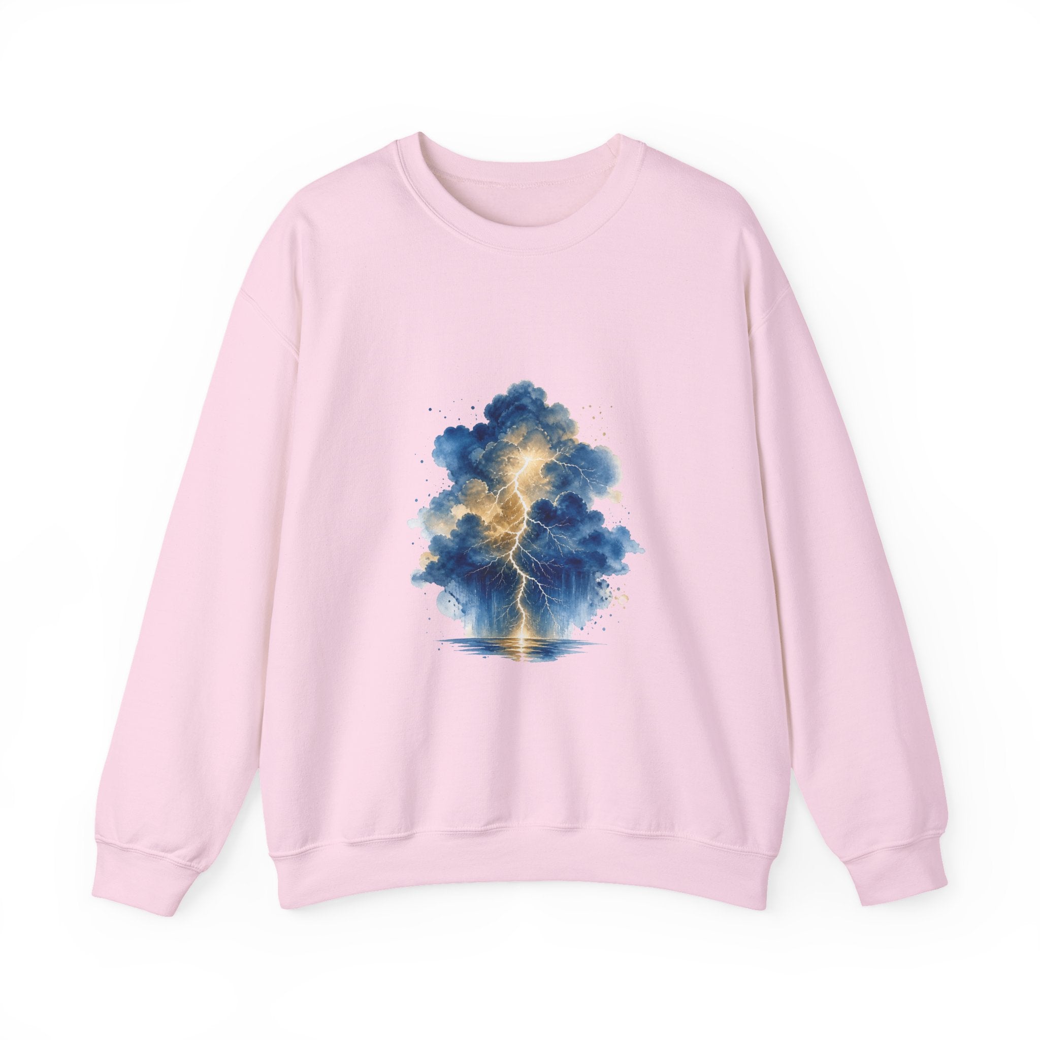 Matching Couple Sweatshirt - Storm & Rainbow Matching Couple Comfort Colors Crew Watercolor Art His Hers Birthday Gift - Design A