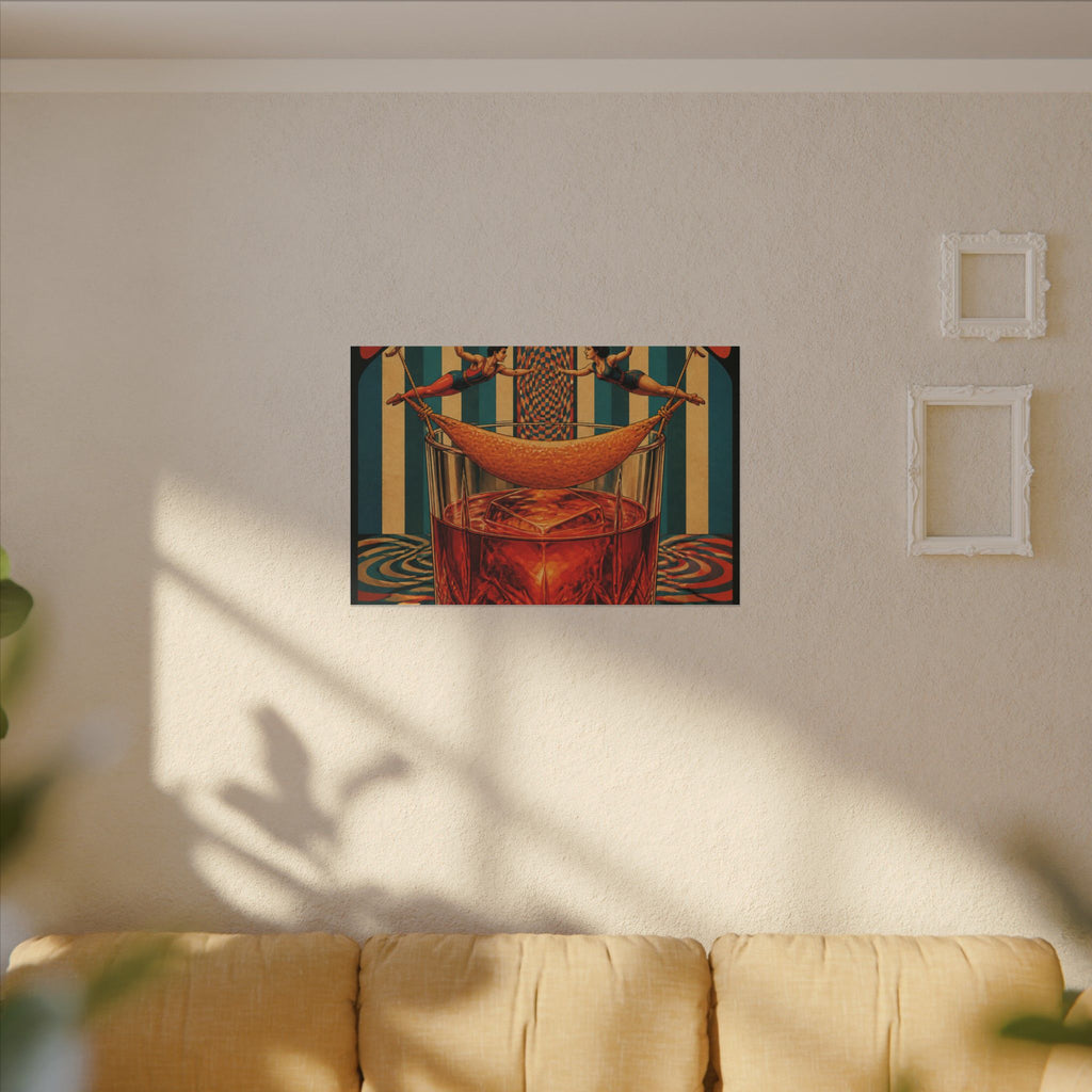 Negroni Trapeze Act Wall Art Canvas 16×20 Psychedelic Cafe Decor Maximalist Print