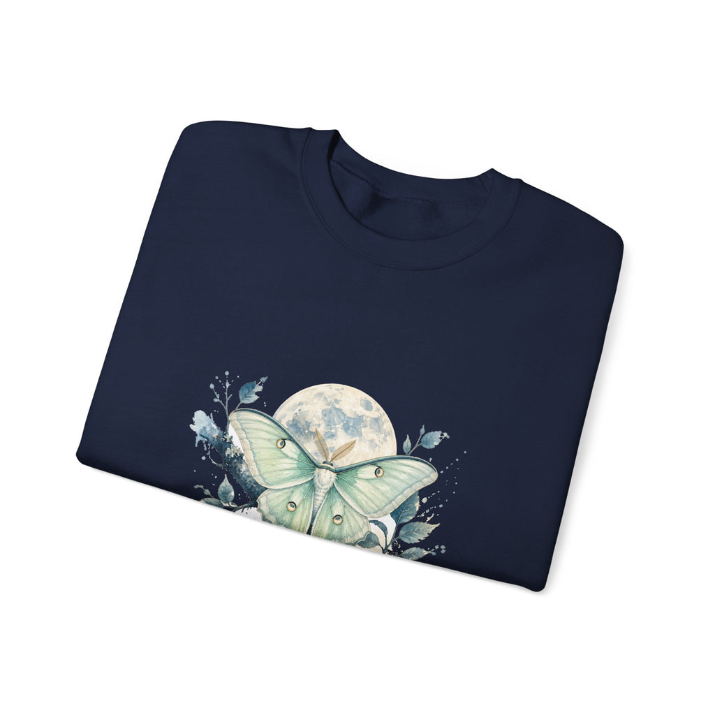 Matching Couple Sweatshirt - Butterfly & Moth Matching Couple Comfort Colors Crew Watercolor Art His Hers Birthday Gift - Design B