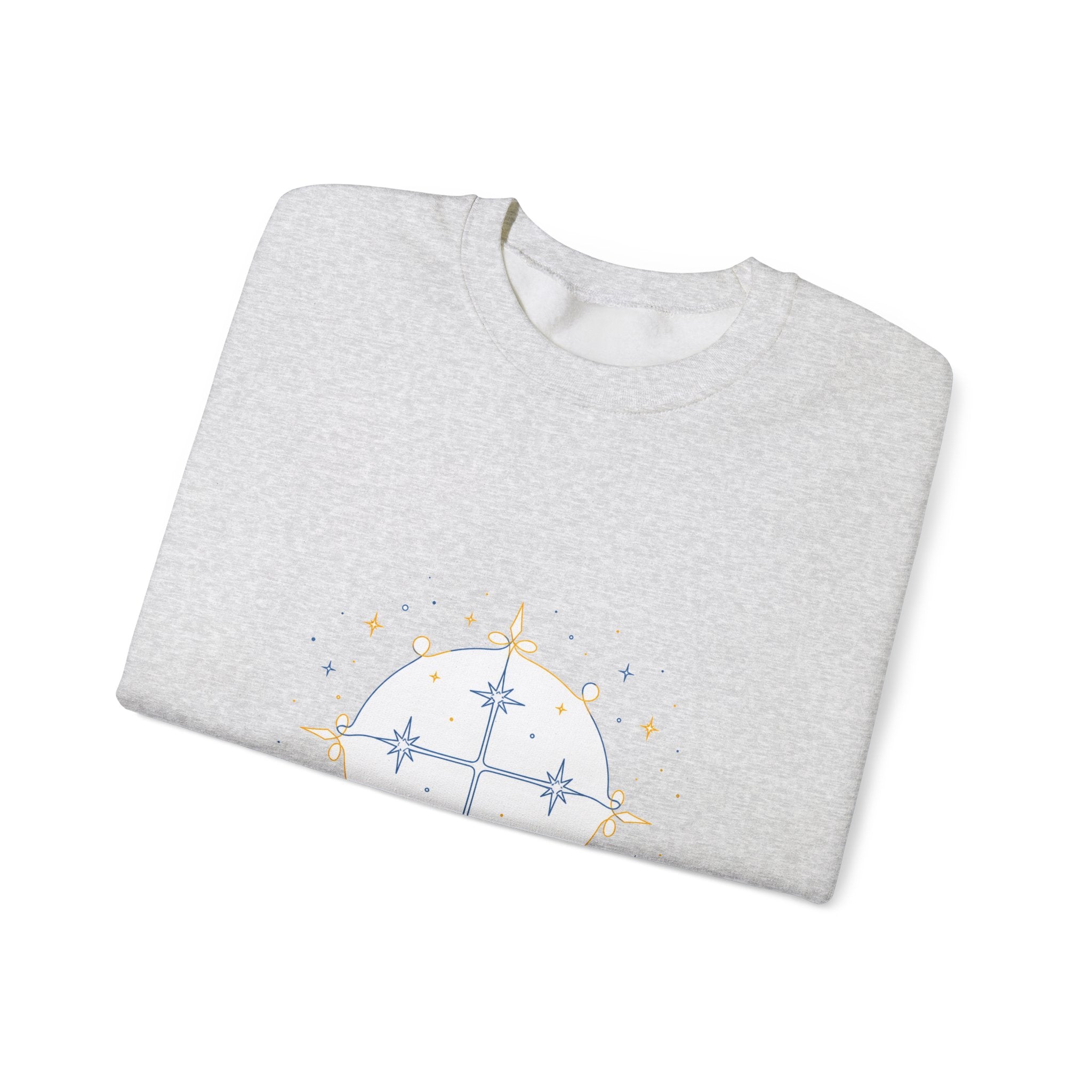Matching Couple Sweatshirt - Aurora & Southern Cross Matching Couple Premium Fleece Sweatshirt Minimalist Art His Hers Christmas Gift - Design B