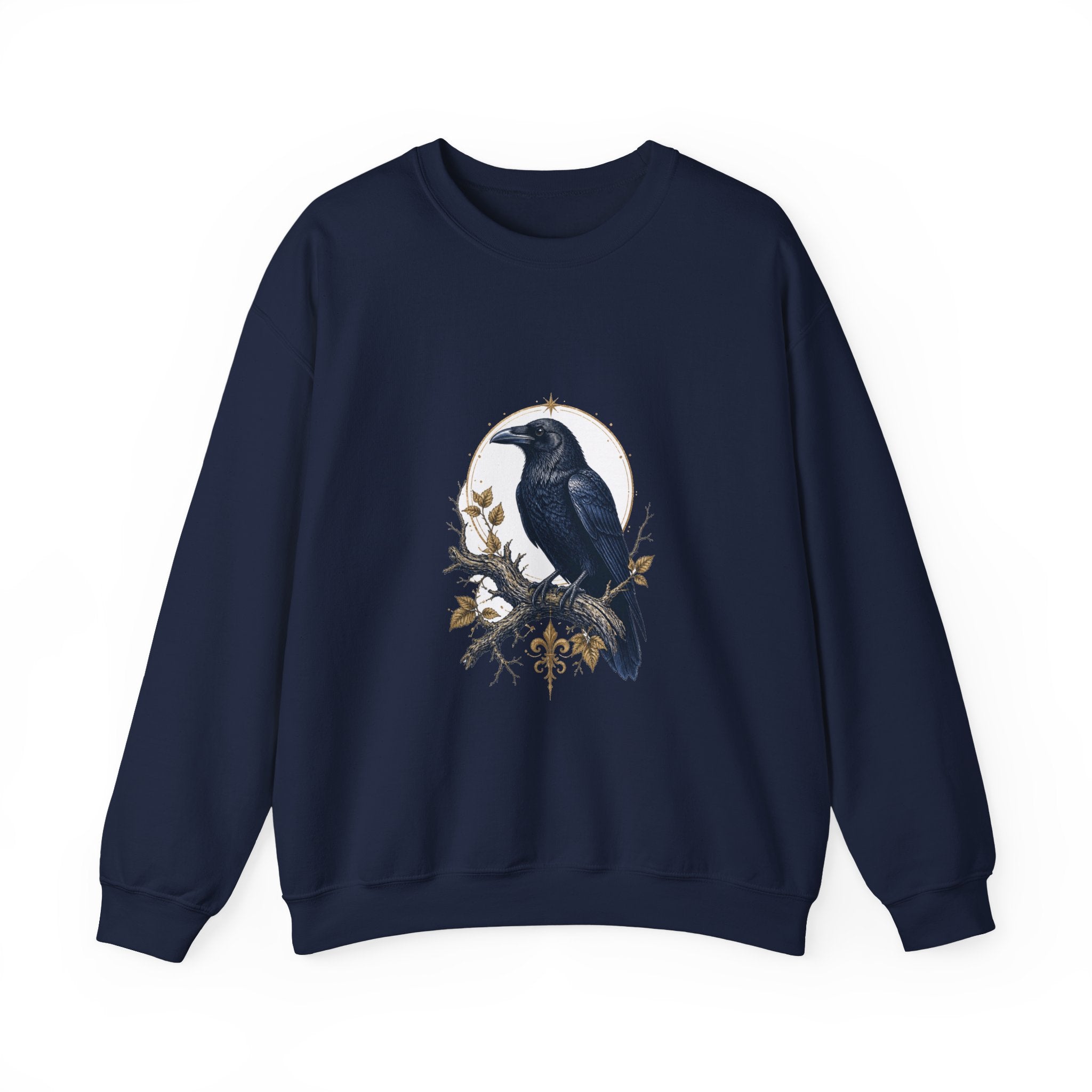 Matching Couple Sweatshirt - Raven & Swan Matching Couple Premium Fleece Sweatshirt Vintage Art His Hers Honeymoon Gift - Design A
