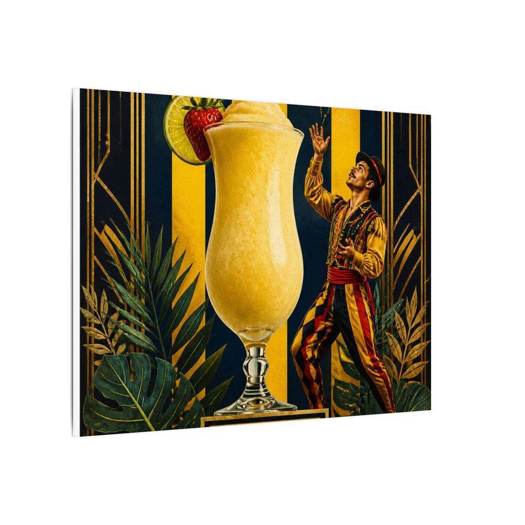 Daiquiri Fruit Juggler Wall Art Canvas 24×36 Art Deco Bar Area Decor Maximalist Print