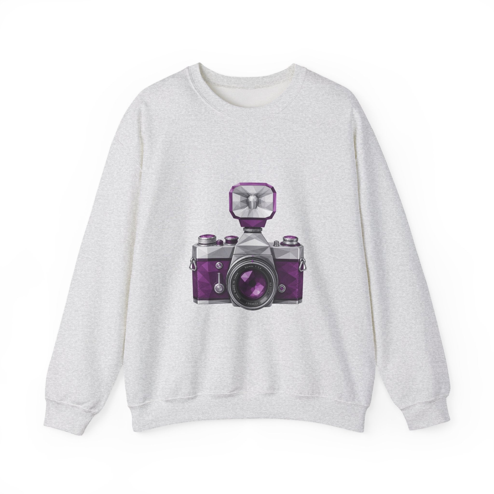 Matching Couple Sweatshirt - Camera & Film Matching Couple Premium Fleece Sweatshirt Geometric Art His Hers Love Gift - Design A