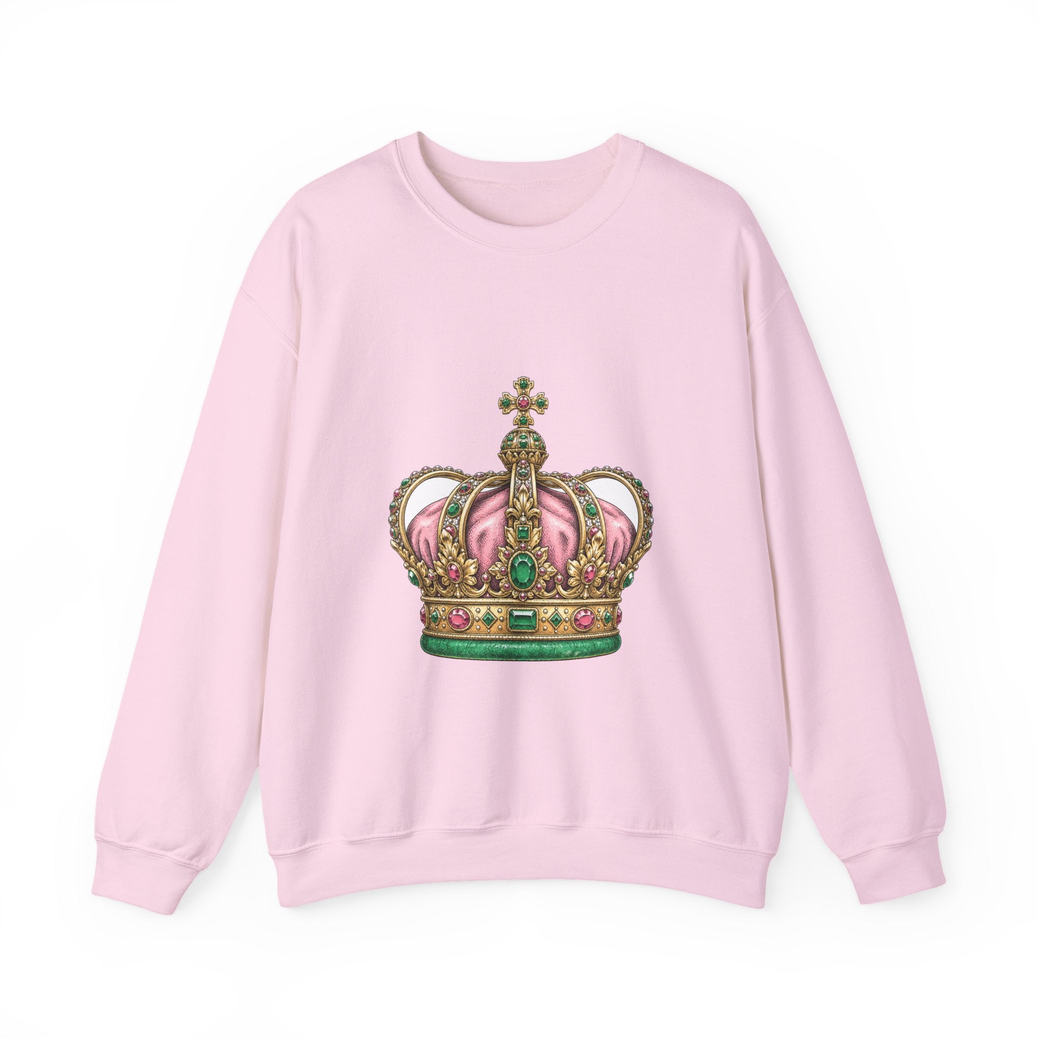 Matching Couple Sweatshirt - Crown & Shield Matching Couple Comfort Colors Crew Hand-Drawn Art His Hers Anniversary Gift - Design A