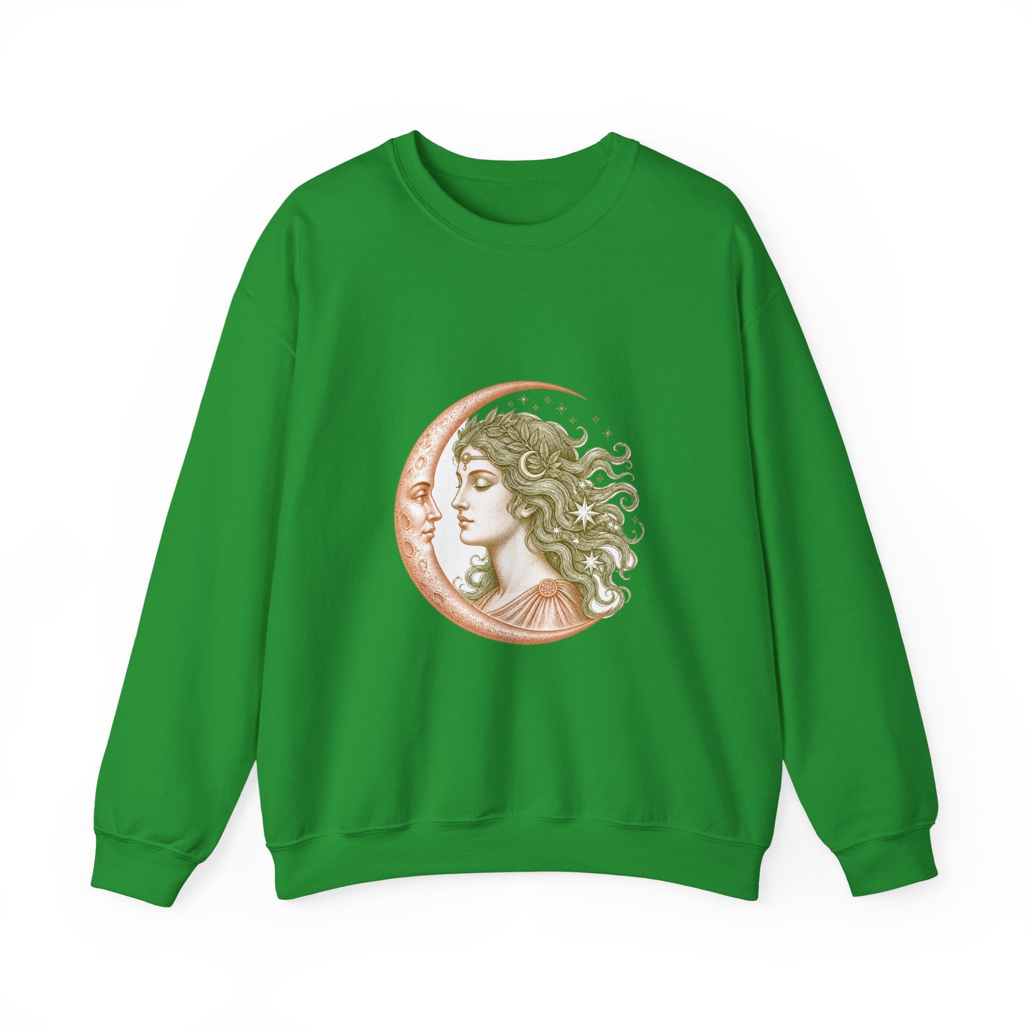 Matching Couple Sweatshirt - Helios & Selene Matching Couple Crewneck Sweatshirt Vintage Art His Hers Wedding Gift - Design B