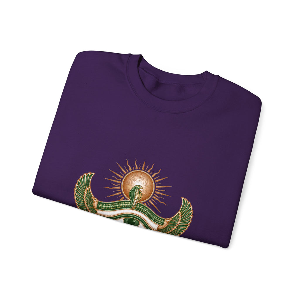 Matching Couple Sweatshirt - Eye of Ra & Horus Matching Couple Premium Fleece Sweatshirt Vintage Art His Hers Honeymoon Gift - Design A