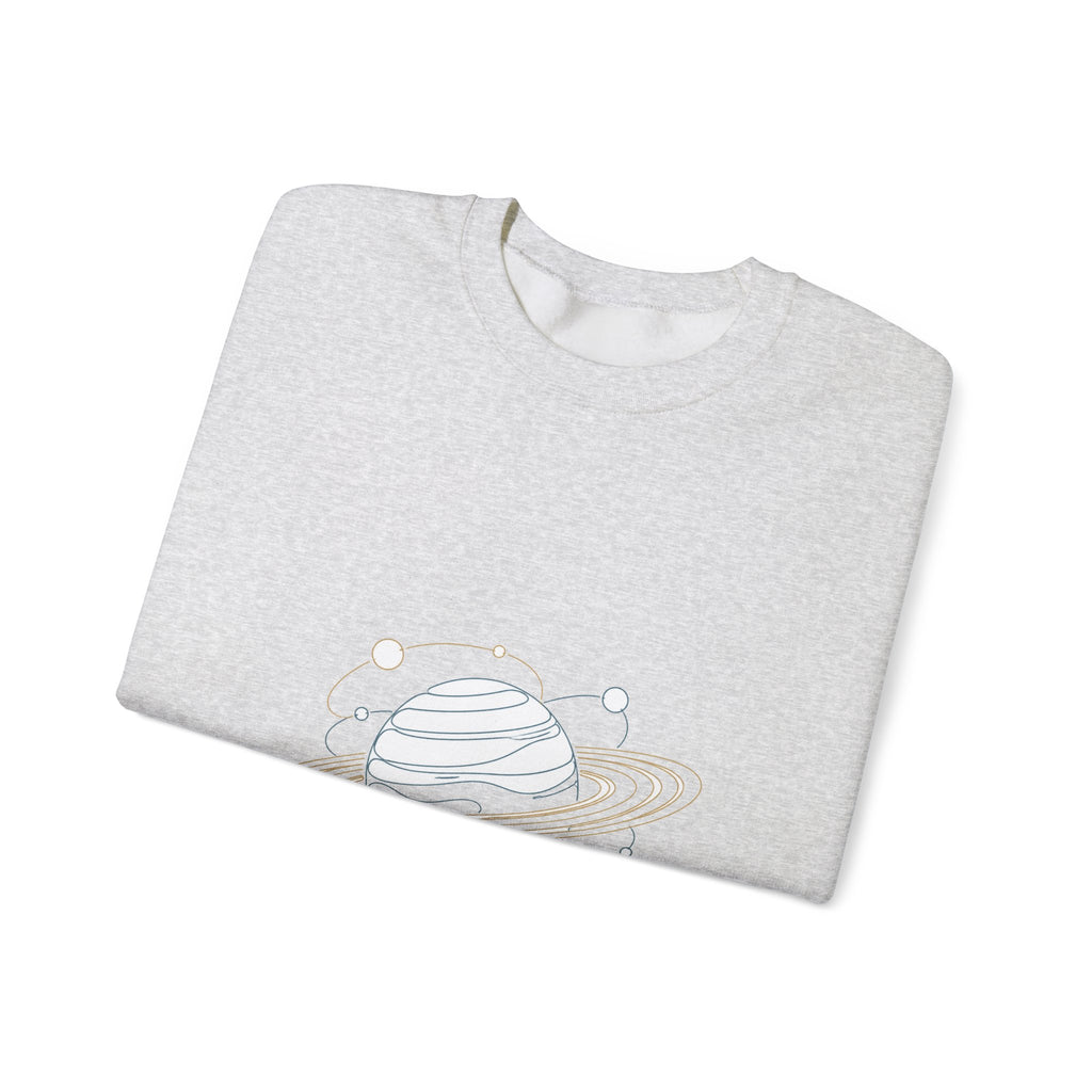 Matching Couple Sweatshirt - Saturn & Jupiter Matching Couple Crewneck Sweatshirt Minimalist Art His Hers Valentine Gift - Design A