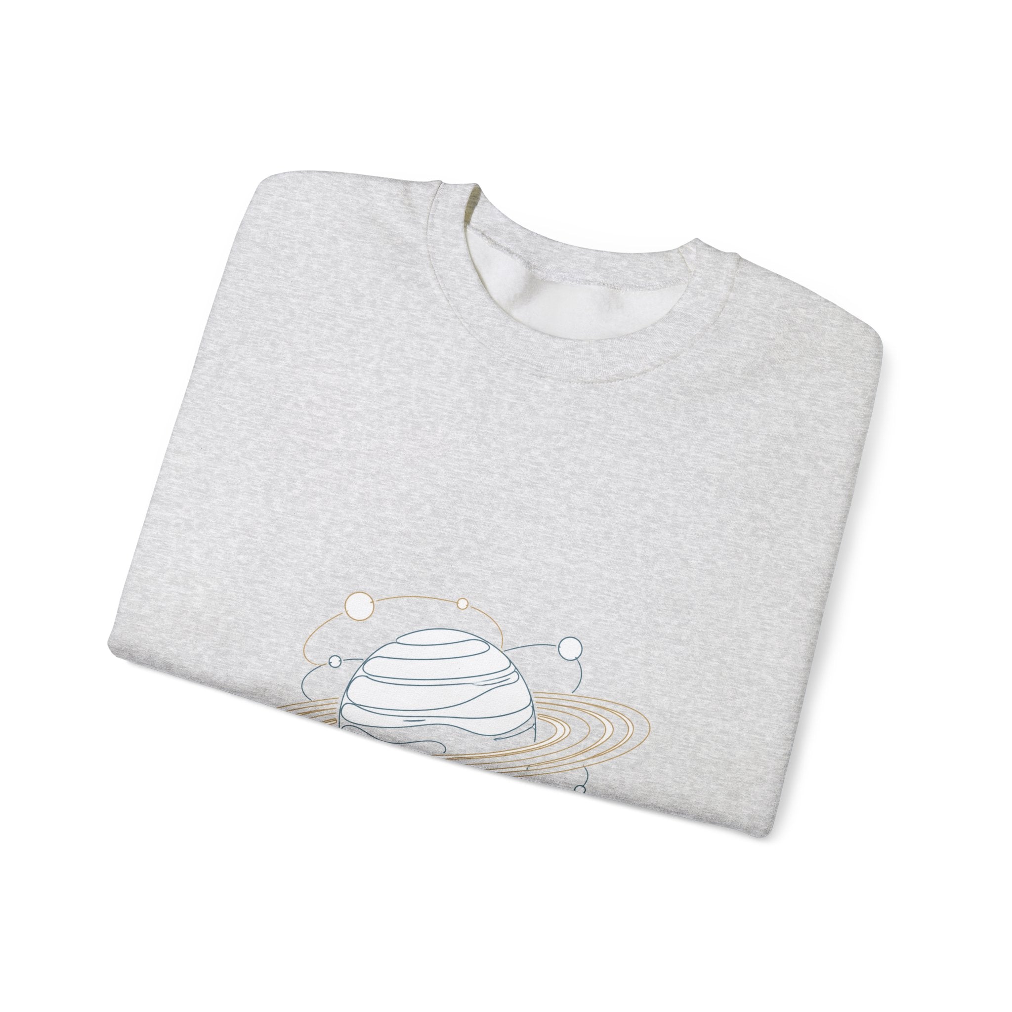 Matching Couple Sweatshirt - Saturn & Jupiter Matching Couple Crewneck Sweatshirt Minimalist Art His Hers Valentine Gift - Design A