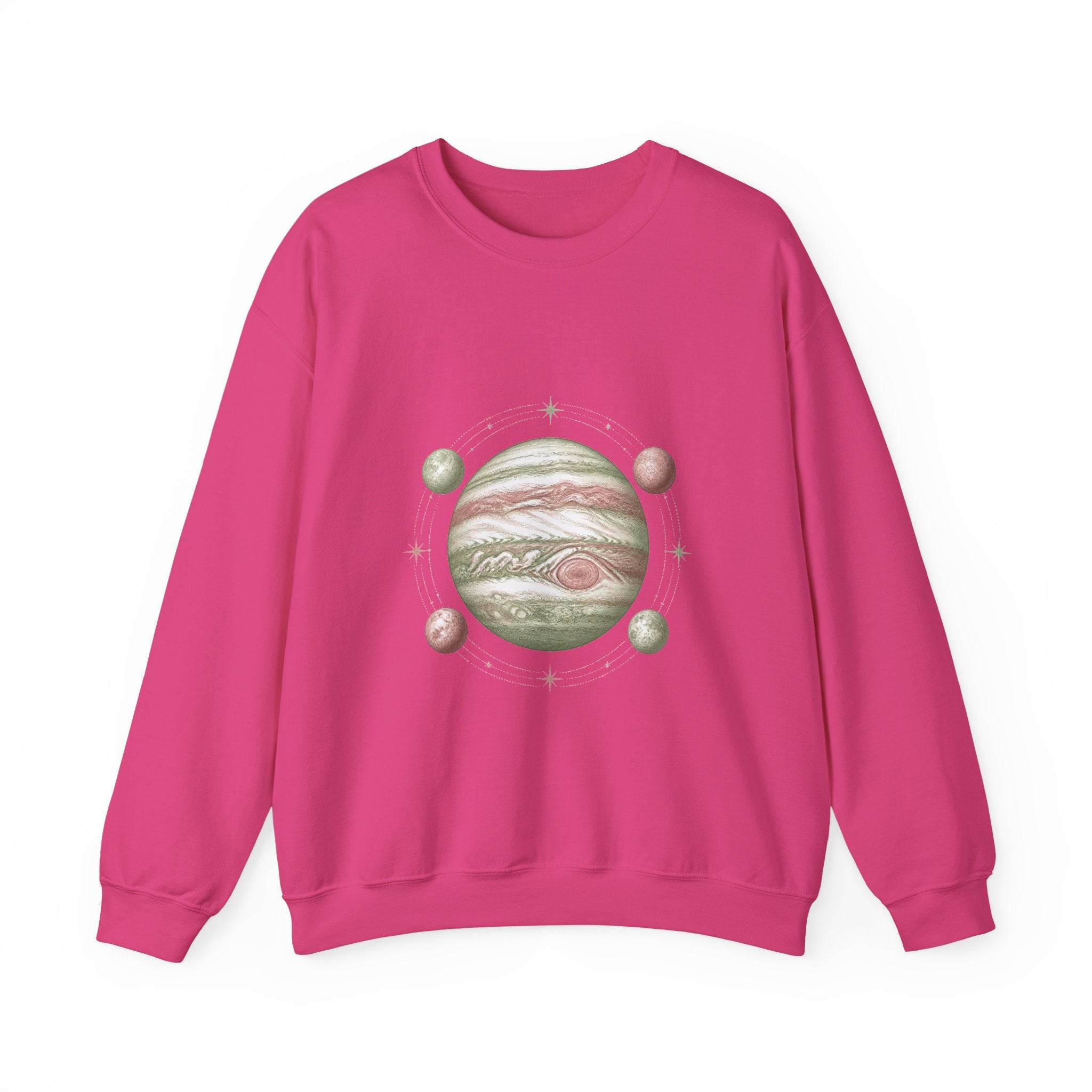 Matching Couple Sweatshirt - Saturn & Jupiter Matching Couple Premium Fleece Sweatshirt Vintage Art His Hers Honeymoon Gift - Design B