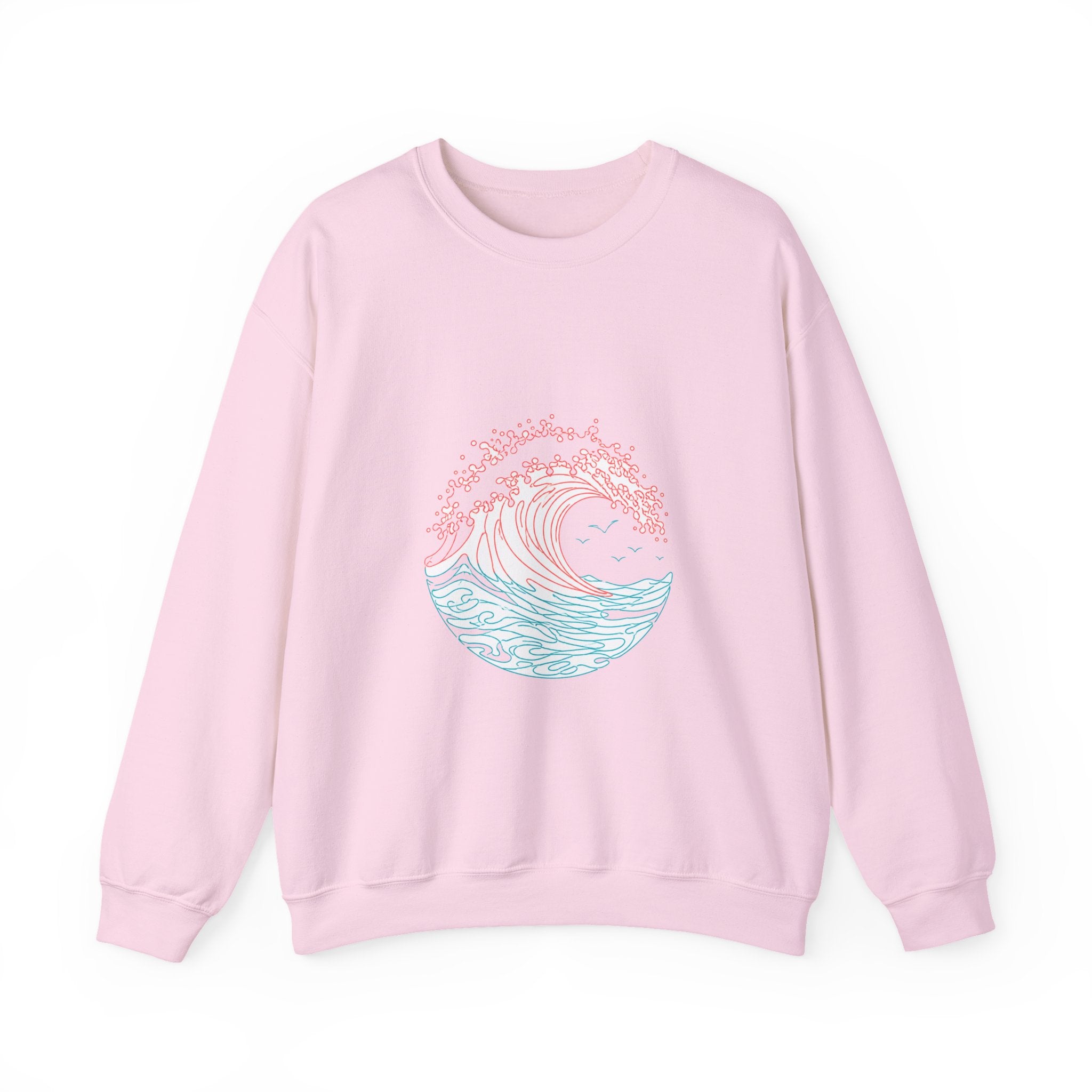 Matching Couple Sweatshirt - Mountain & Ocean Matching Couple Comfort Colors Crew Minimalist Art His Hers Christmas Gift - Design B