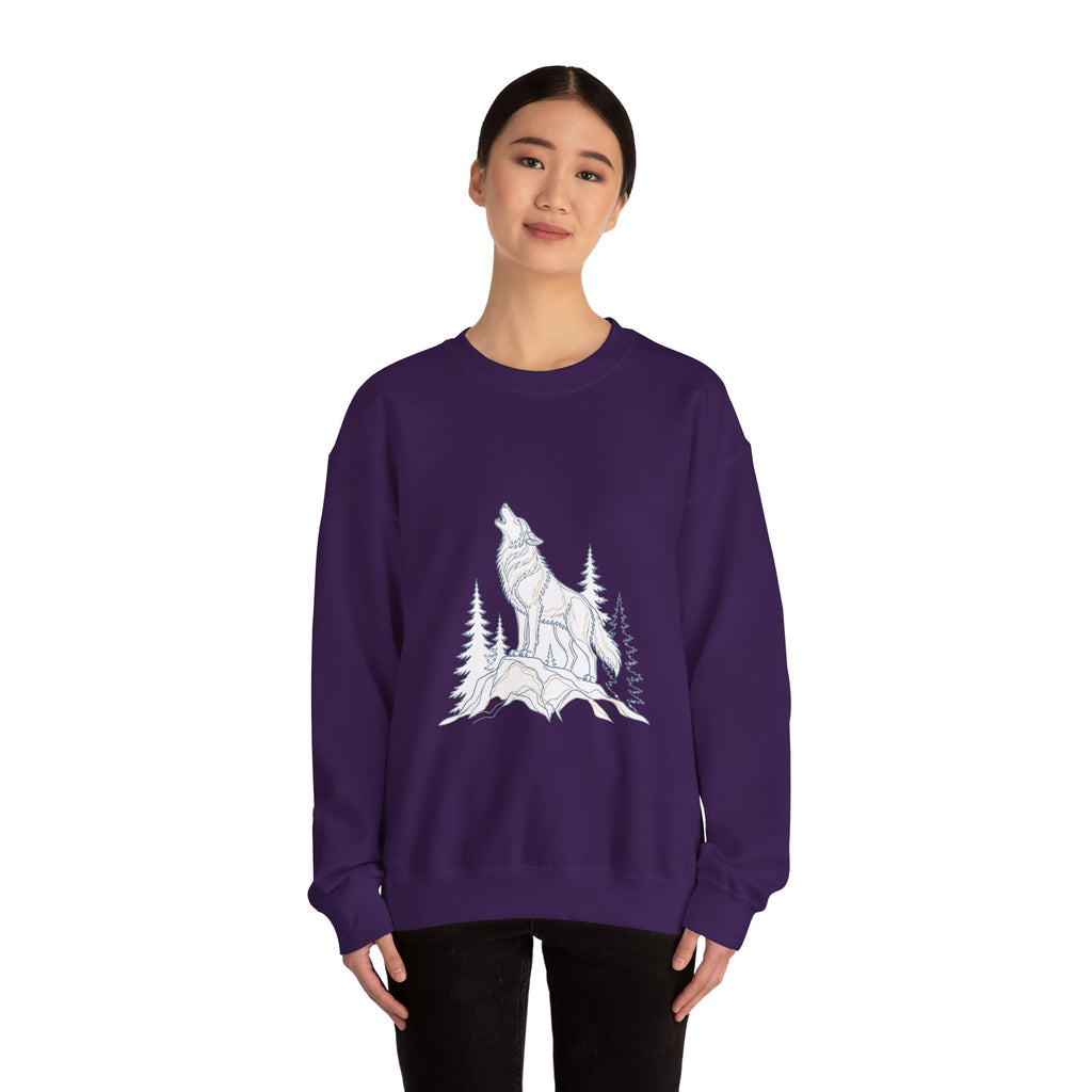 Matching Couple Sweatshirt - Wolf & Dove Matching Couple Comfort Colors Crew Minimalist Art His Hers Christmas Gift - Design A