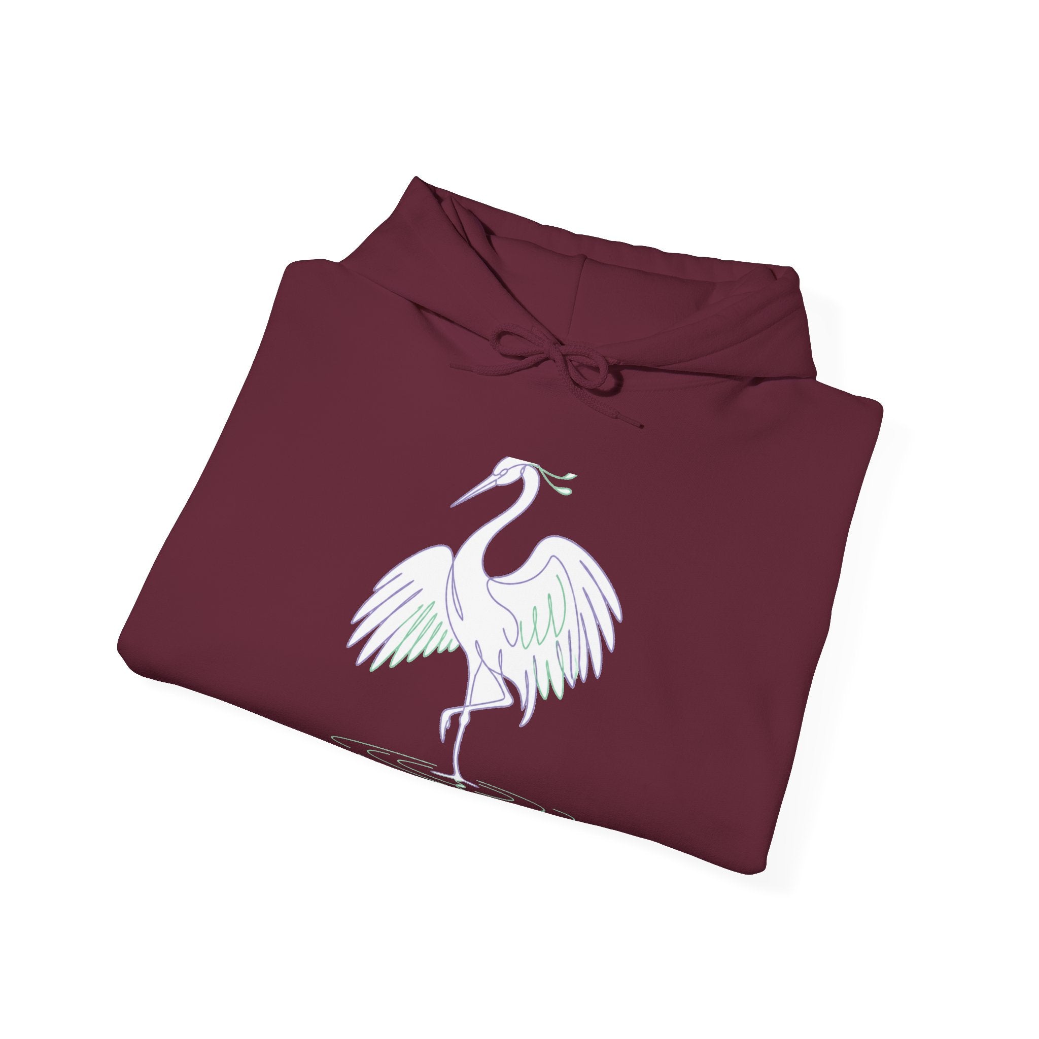 Matching Couple Sweatshirt - Tiger & Crane Matching Couple Hooded Sweatshirt Minimalist Art His Hers Valentine Gift - Design B