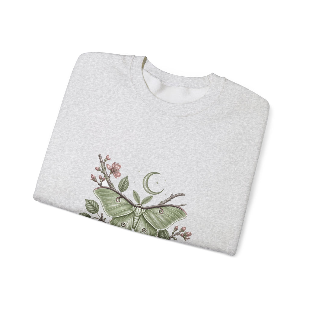 Matching Couple Sweatshirt - Butterfly & Moth Matching Couple Crewneck Sweatshirt Vintage Art His Hers Wedding Gift - Design B