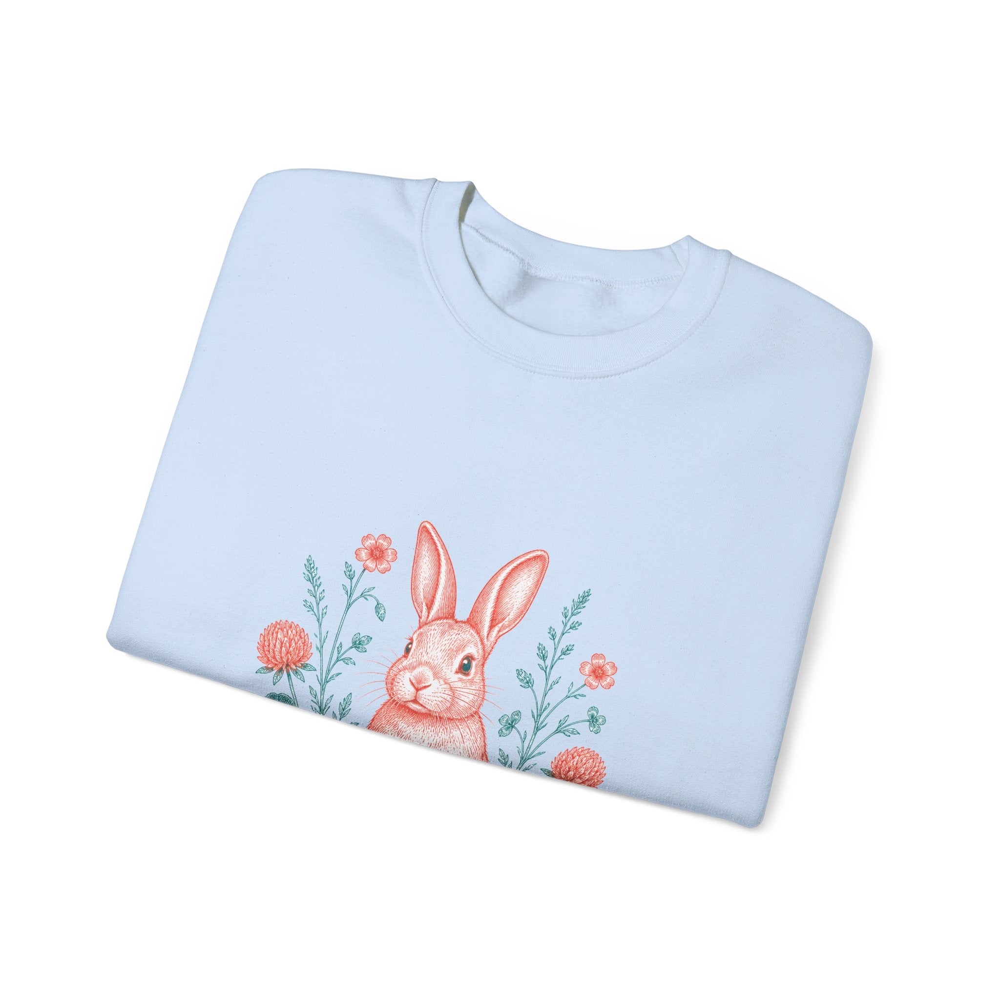 Matching Couple Sweatshirt - Fox & Rabbit Matching Couple Premium Fleece Sweatshirt Vintage Art His Hers Honeymoon Gift - Design B