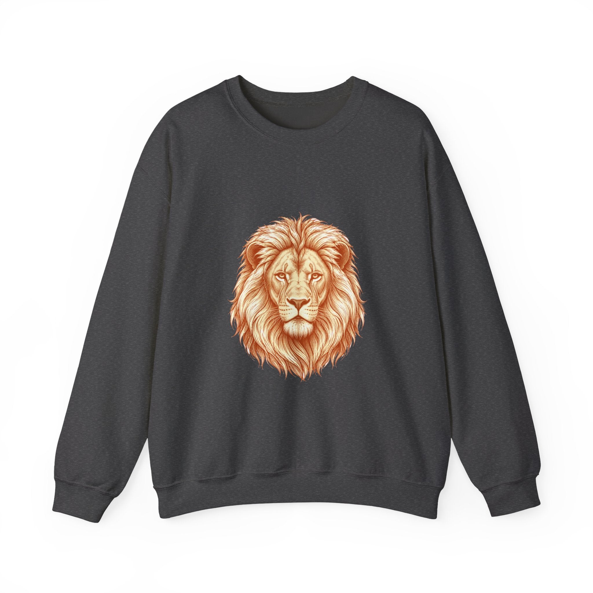 Matching Couple Sweatshirt - Lion & Lamb Matching Couple Comfort Colors Crew Hand-Drawn Art His Hers Anniversary Gift - Design A